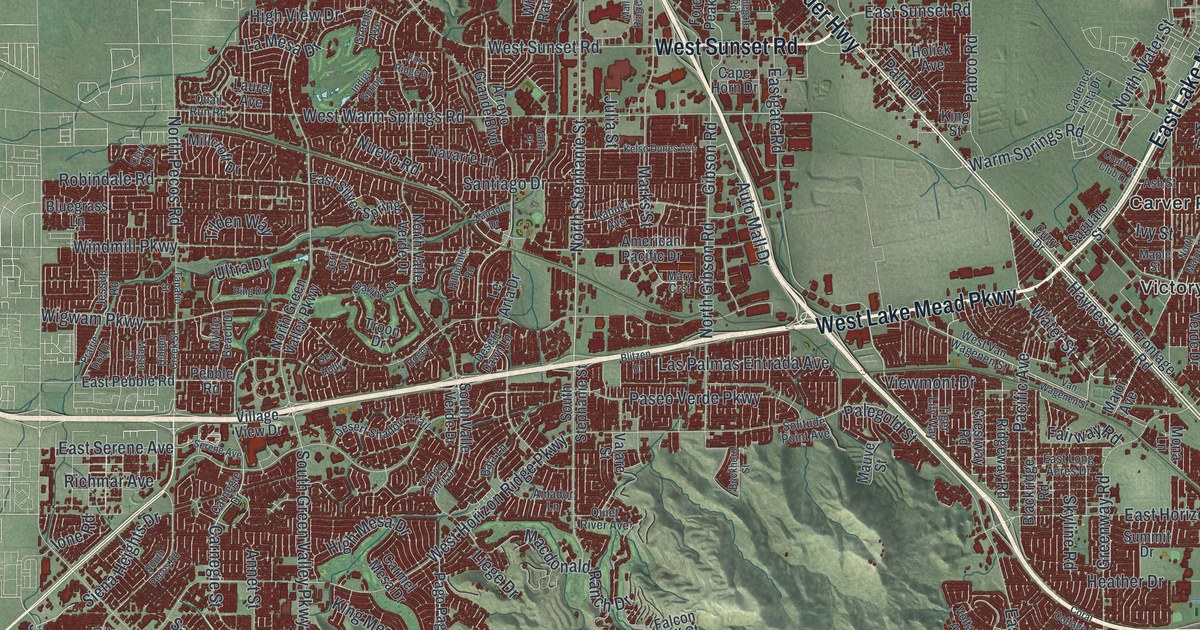 Map of Henderson, Nevada in 2026