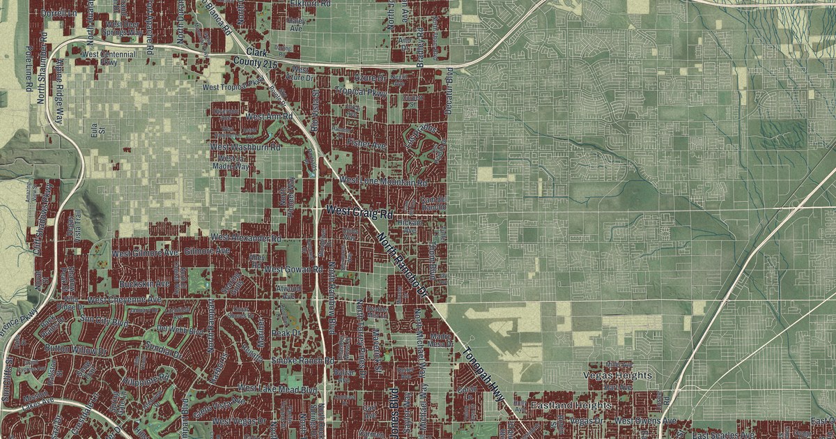 Map of Las Vegas, Nevada in 2026