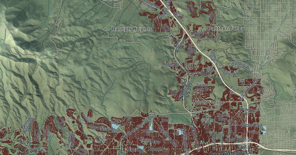 Map of Reno, Nevada in 2026