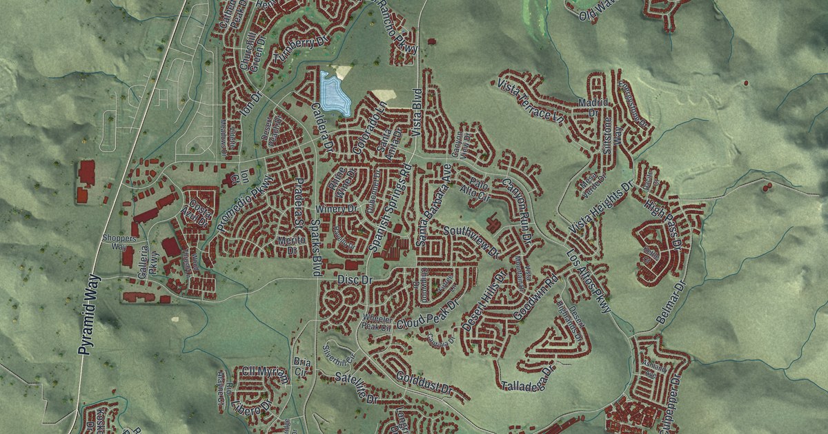 Map of Sparks, Nevada in 2026