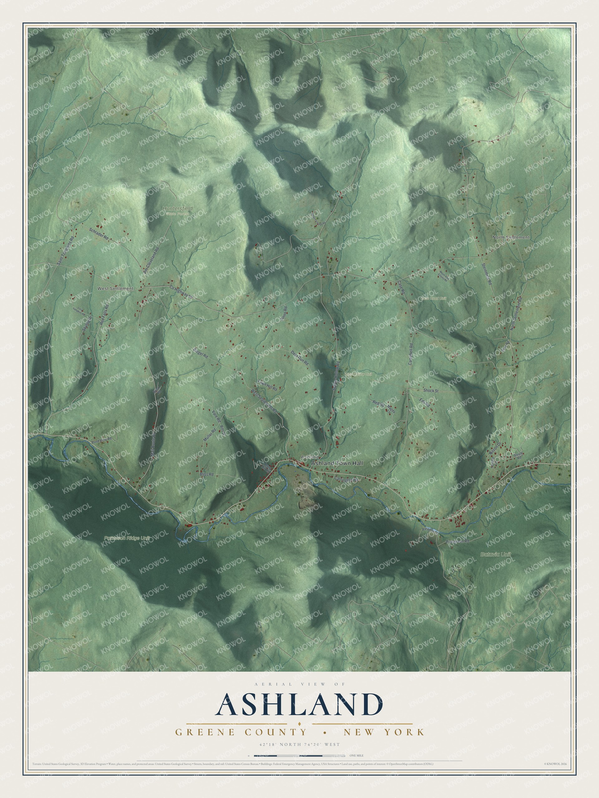 Watermarked full-map preview of Ashland, New York