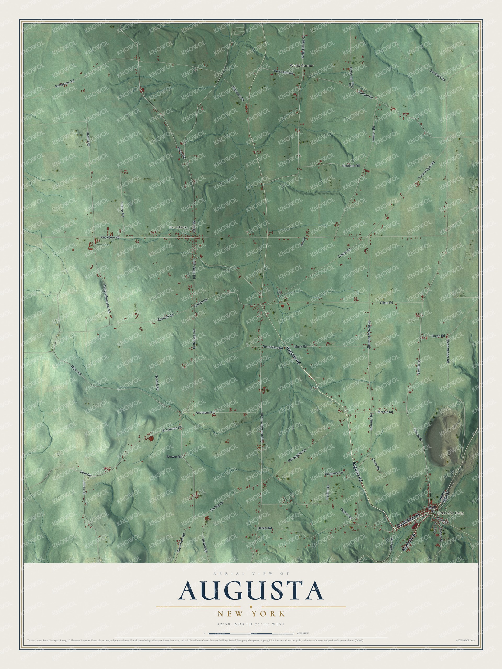 Watermarked full-map preview of Augusta, New York