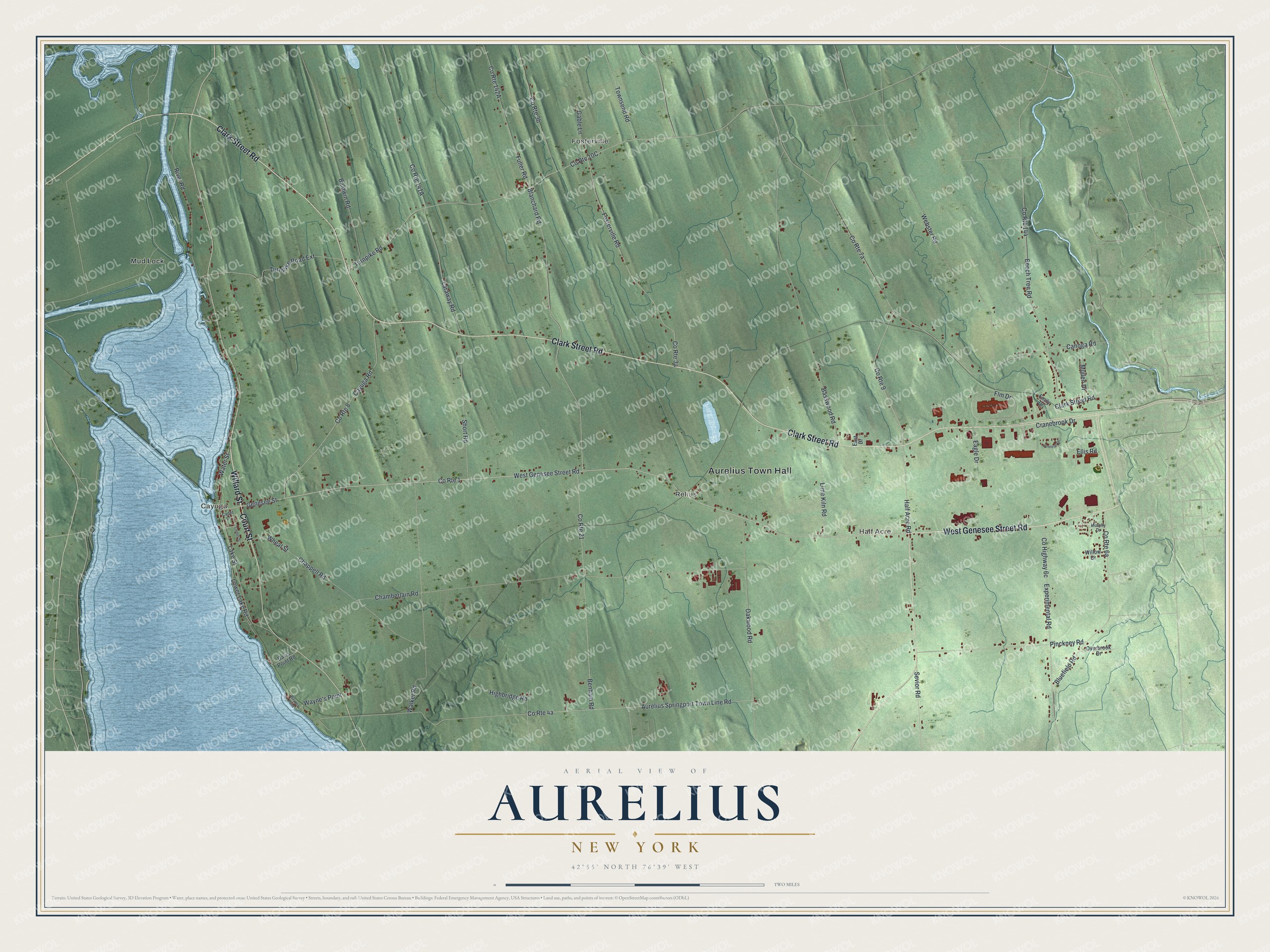 Watermarked full-map preview of Aurelius, New York