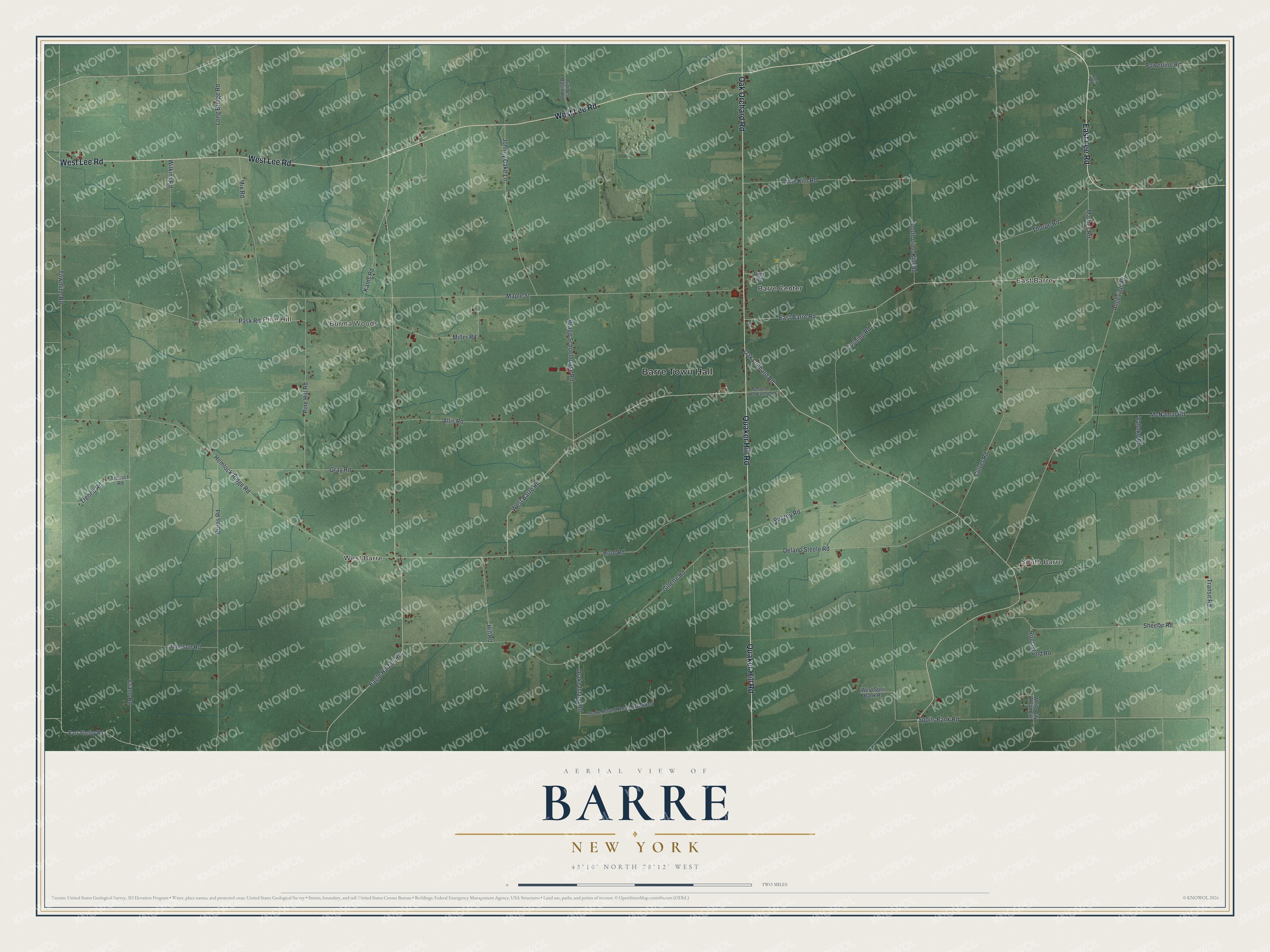 Watermarked full-map preview of Barre, New York