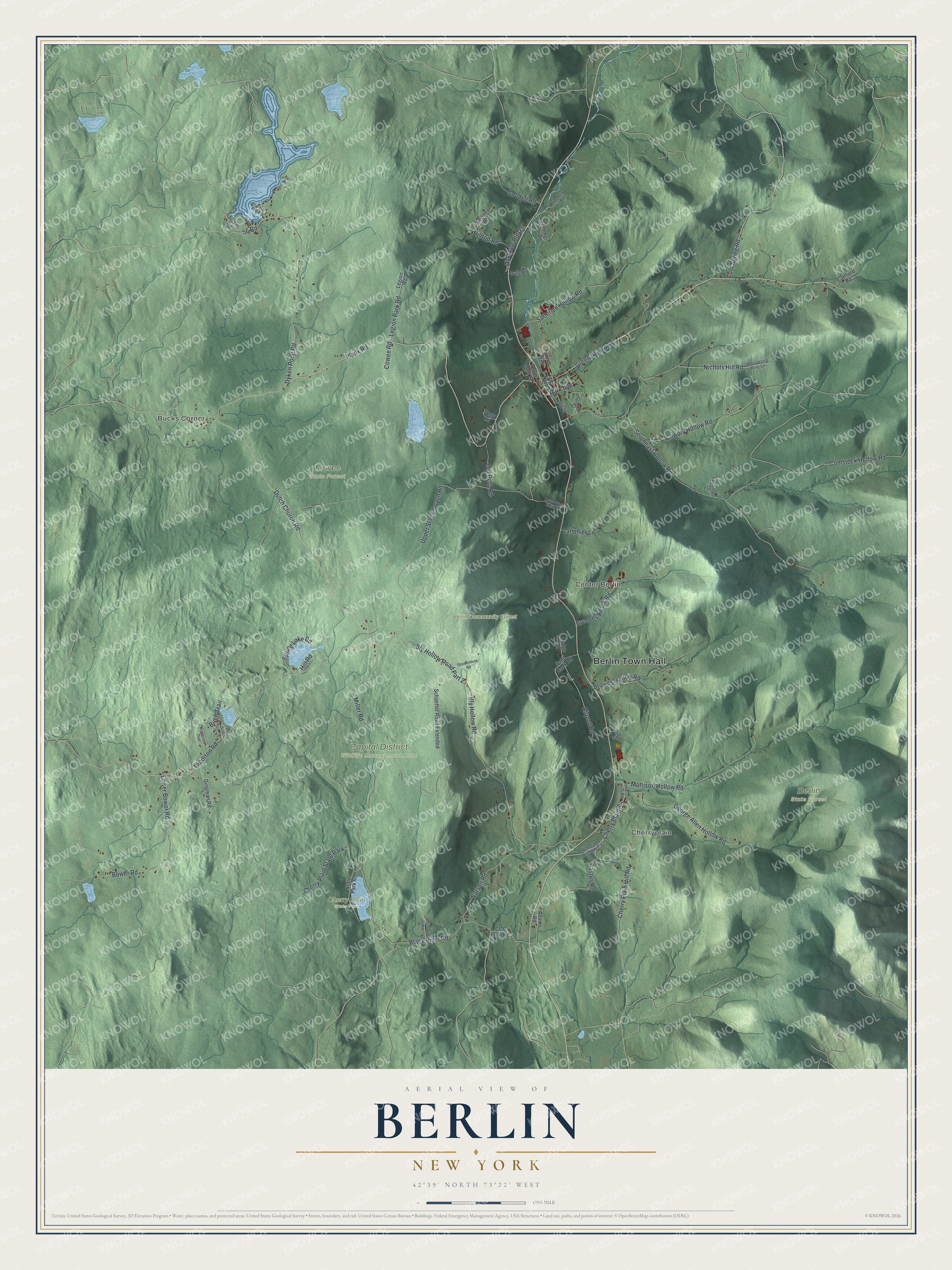 Watermarked full-map preview of Berlin, New York
