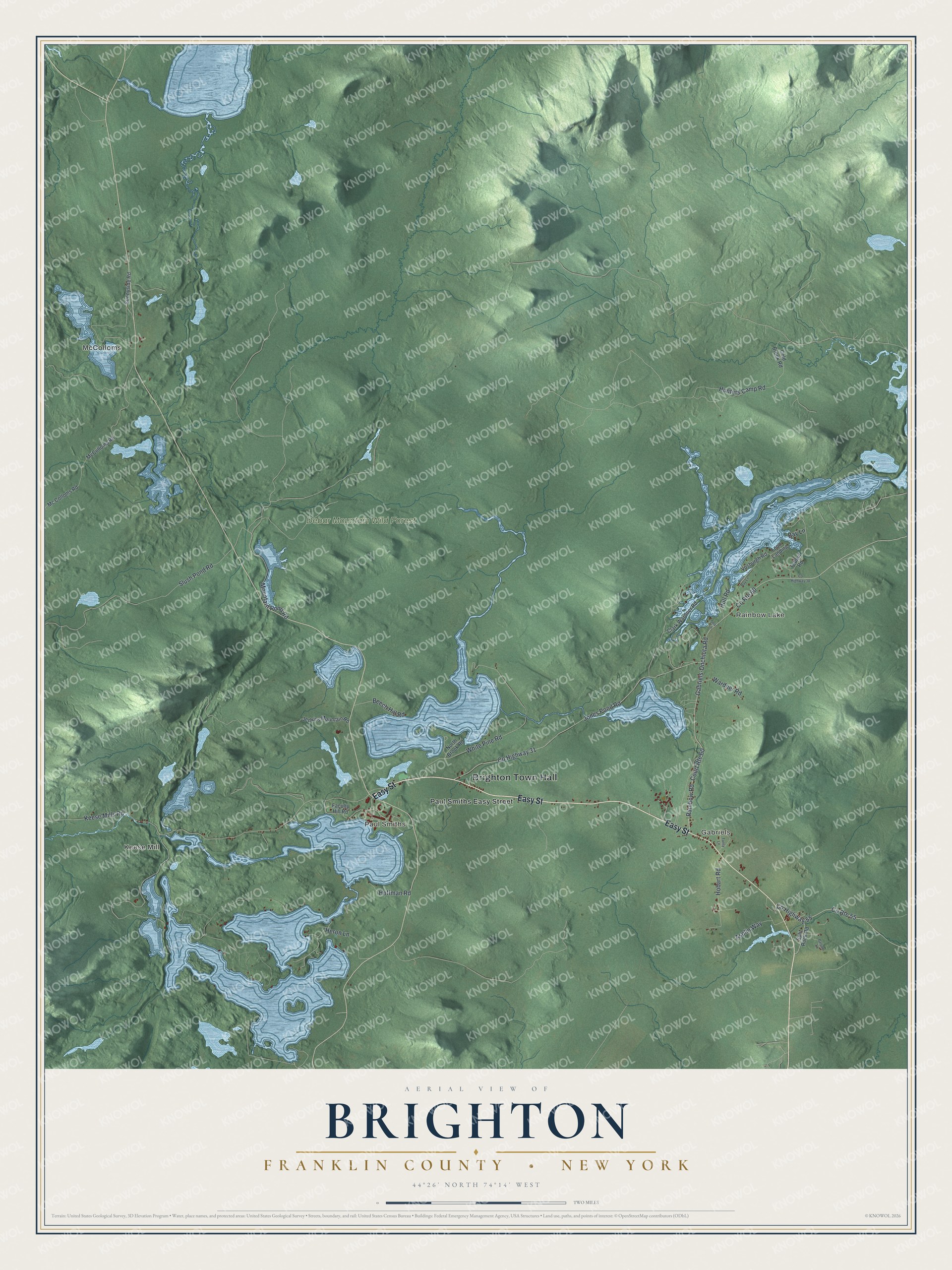 Watermarked full-map preview of Brighton, New York