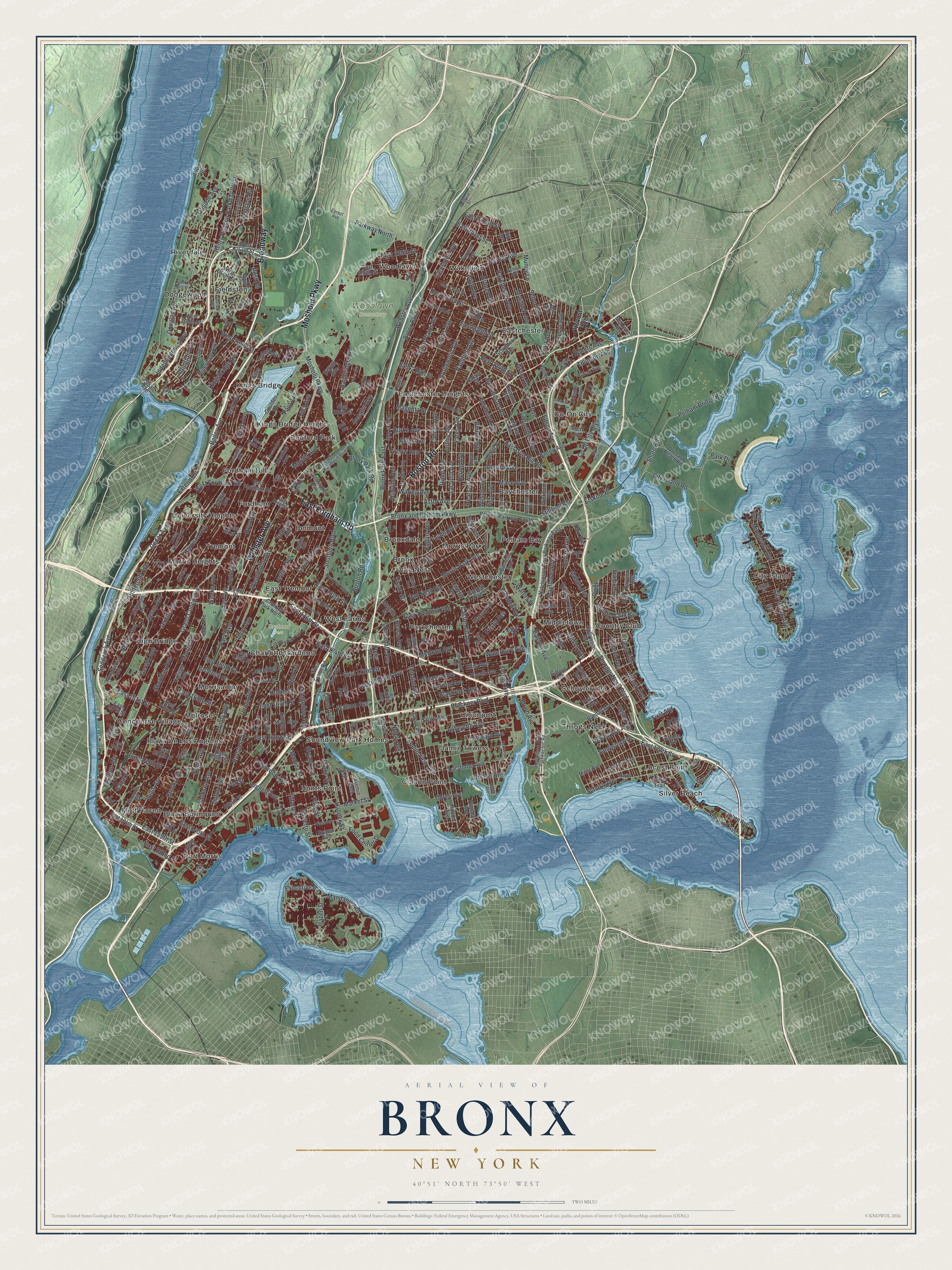 Watermarked full-map preview of Bronx, New York