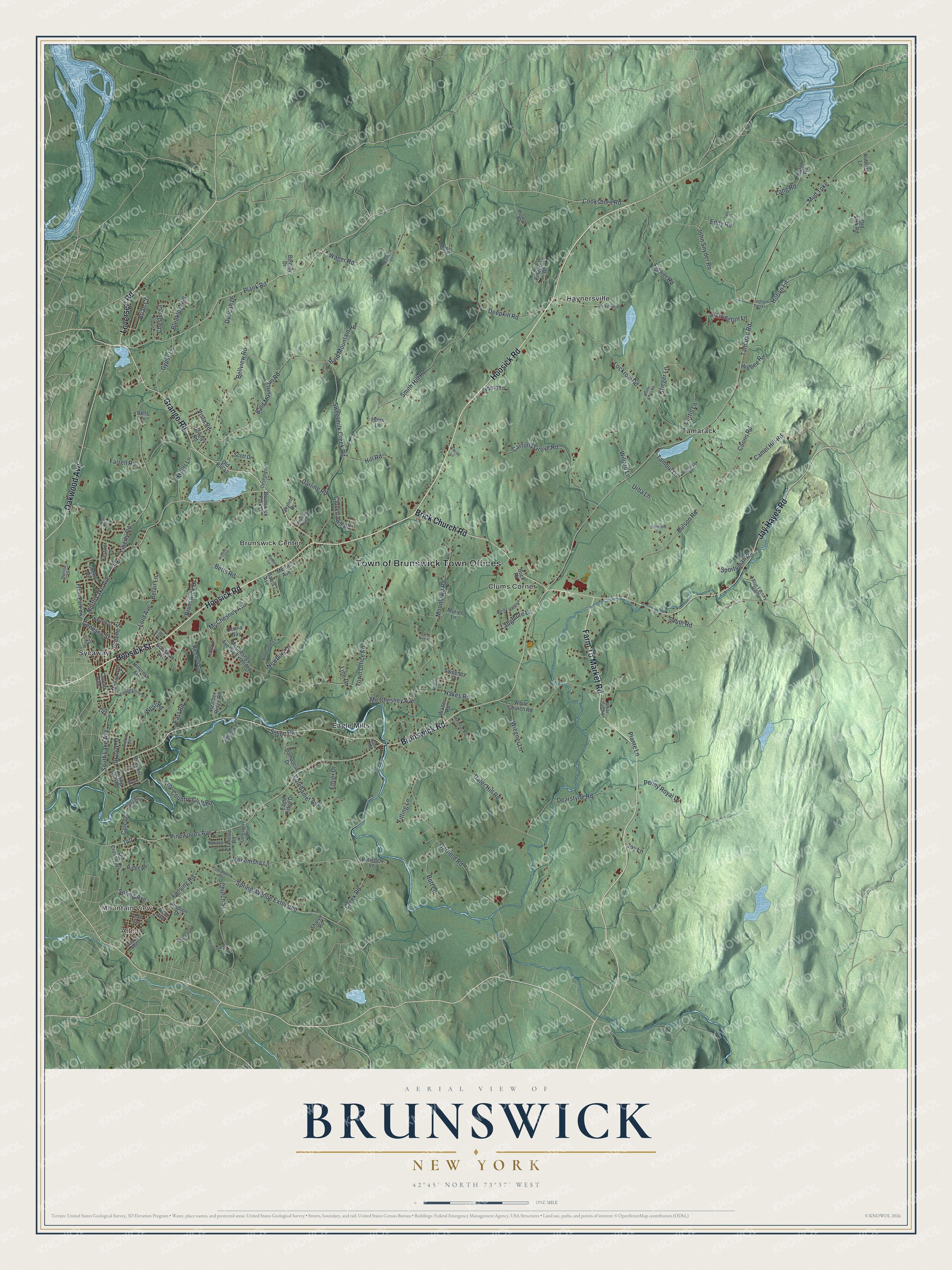 Watermarked full-map preview of Brunswick, New York