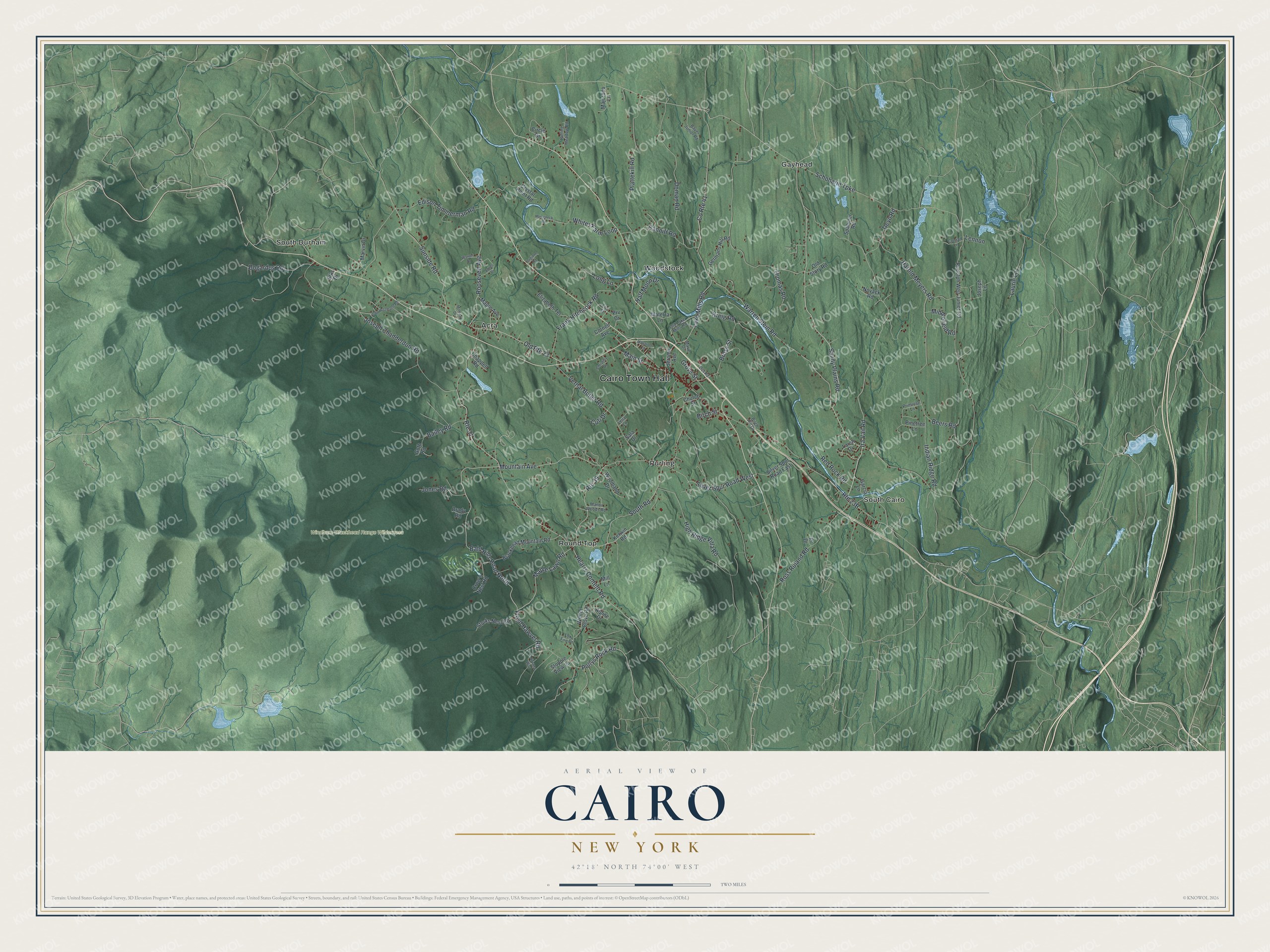 Watermarked full-map preview of Cairo, New York