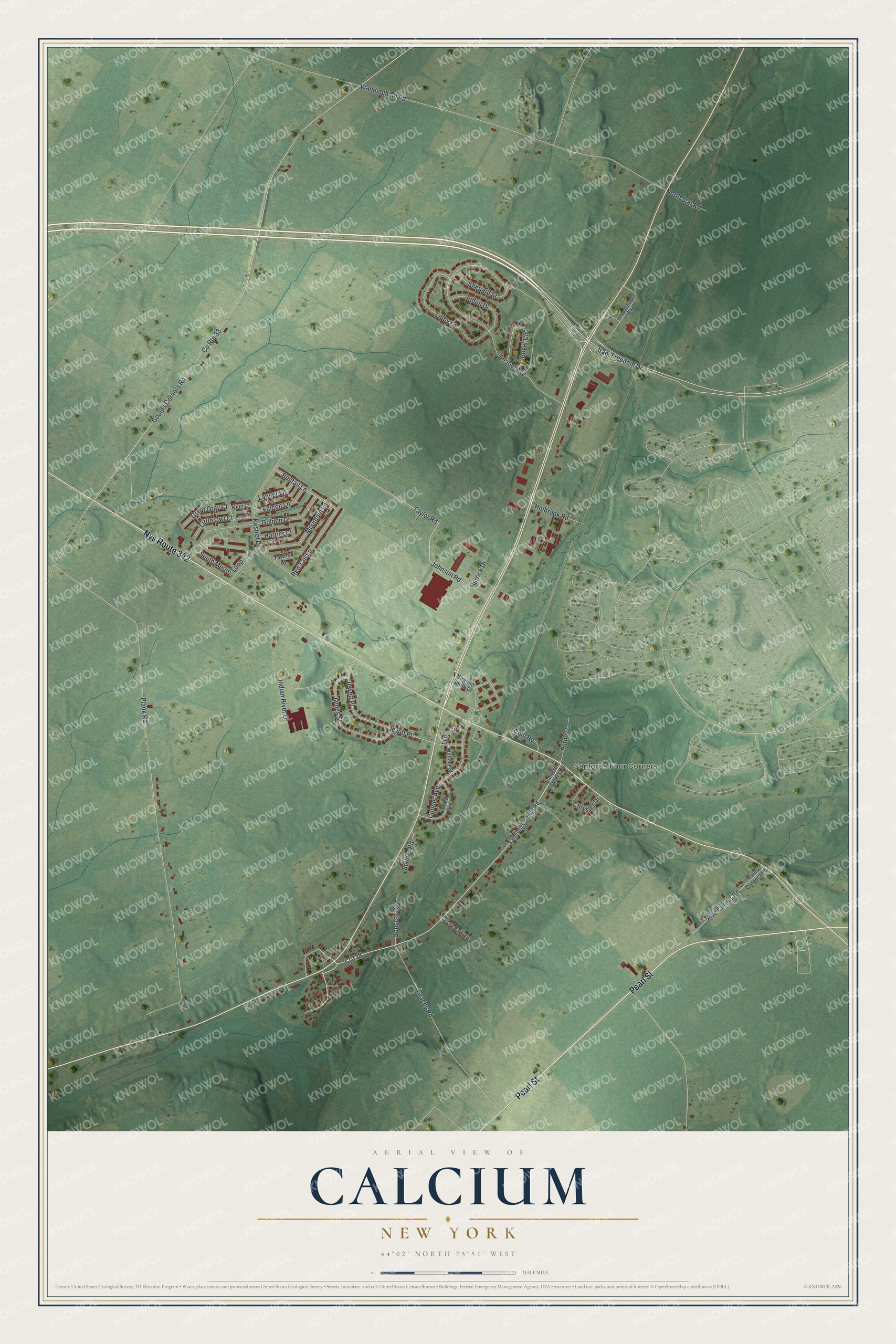 Watermarked full-map preview of Calcium, New York