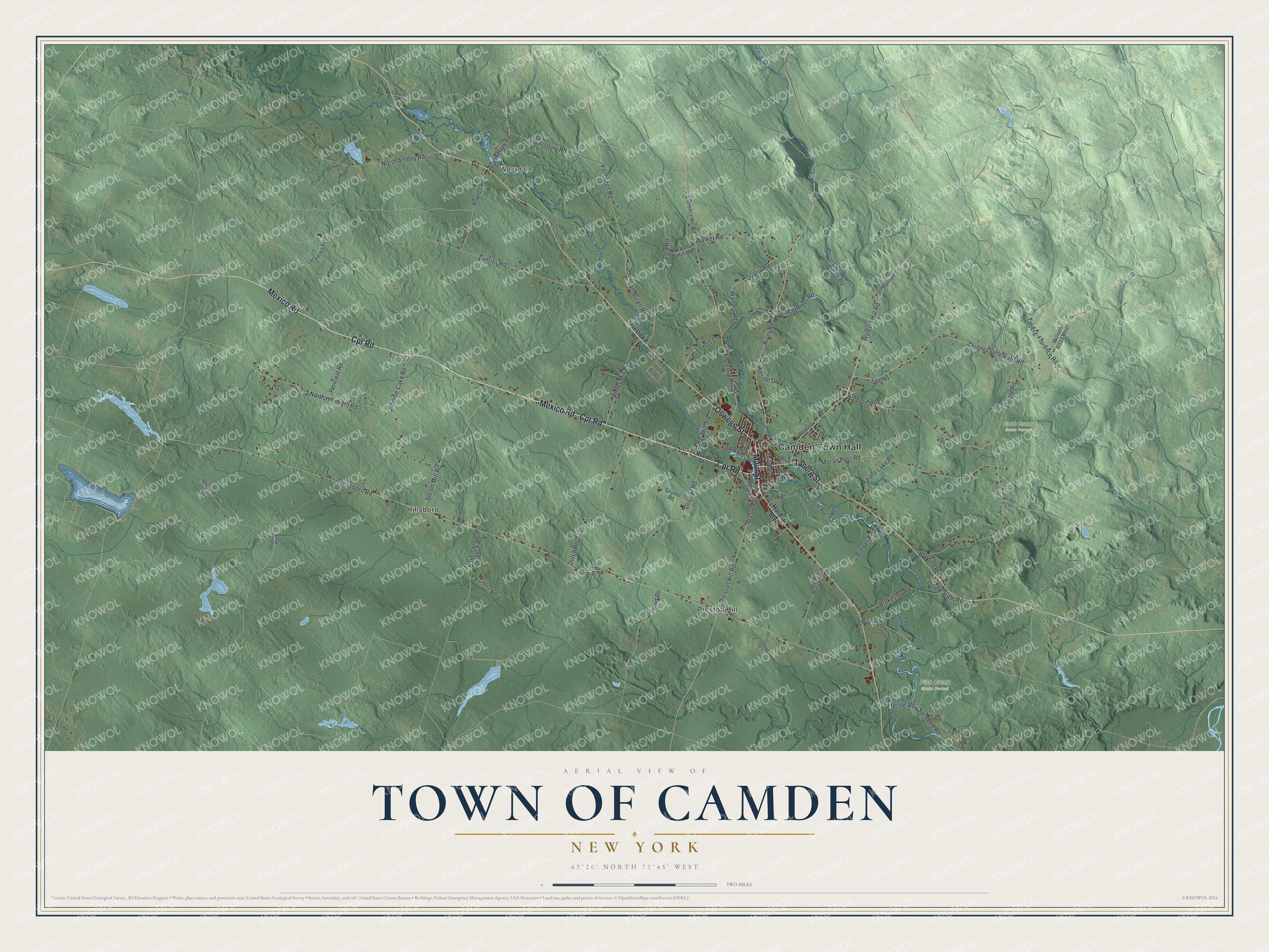 Watermarked full-map preview of Camden, New York