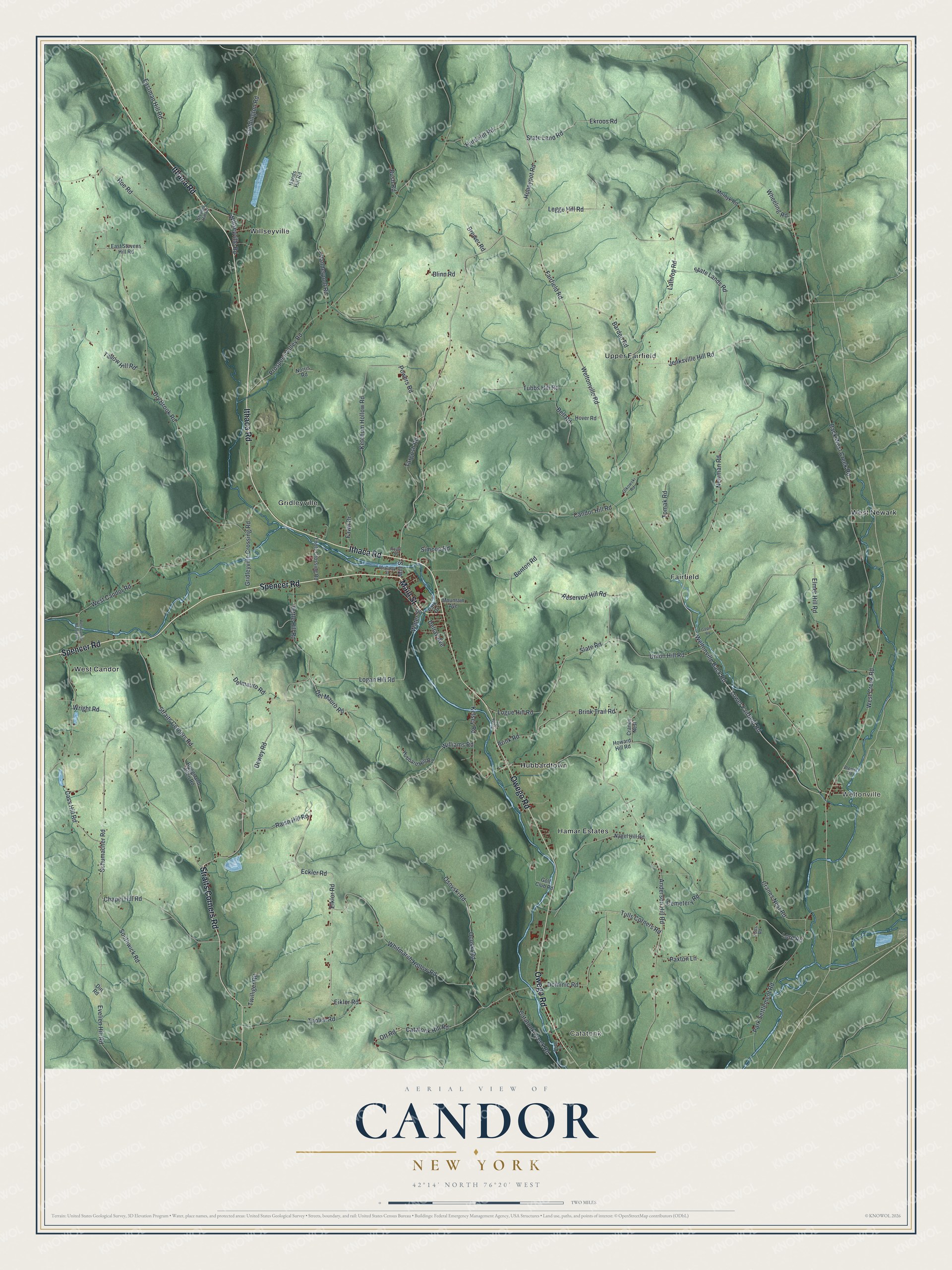 Watermarked full-map preview of Candor, New York