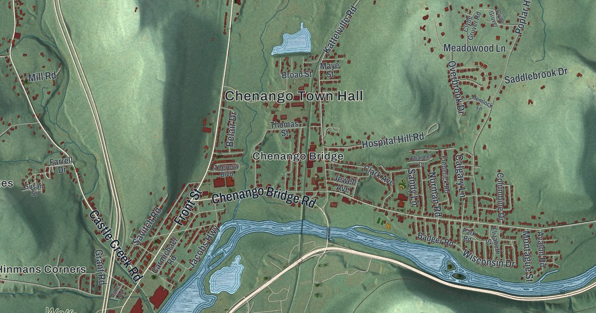Detailed Map of Chenango, New York