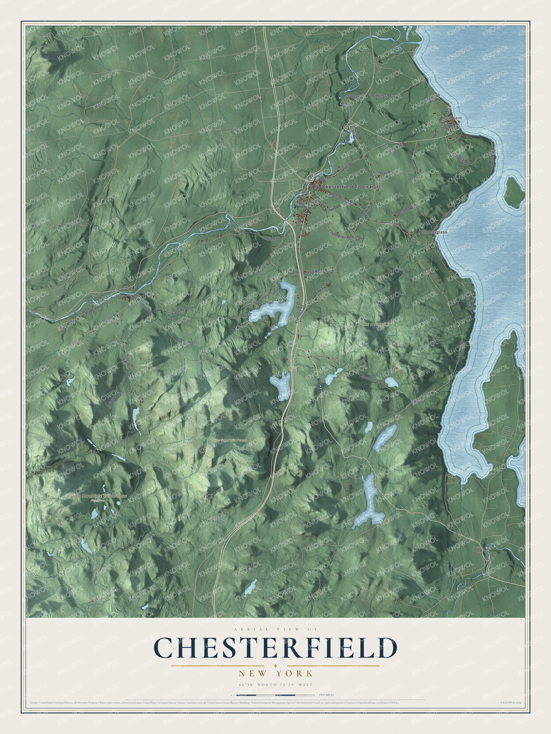 Watermarked full-map preview of Chesterfield, New York