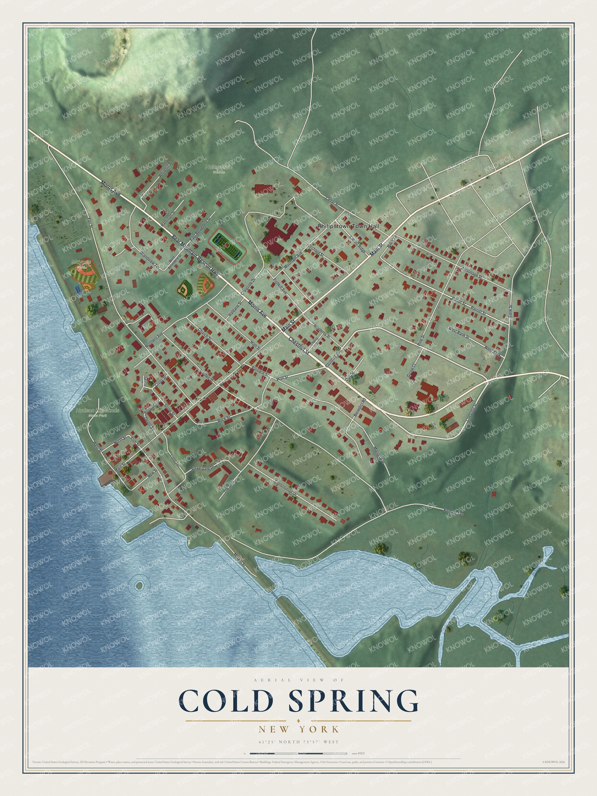 Watermarked full-map preview of Cold Spring, New York