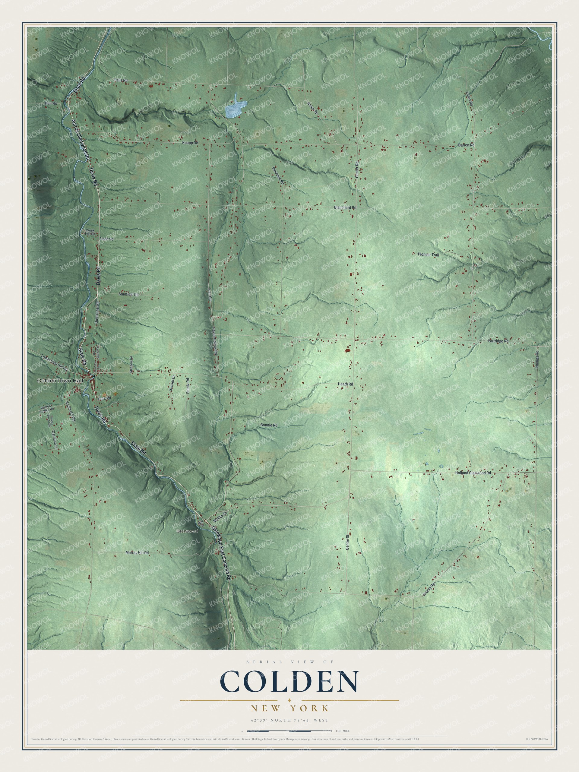 Watermarked full-map preview of Colden, New York