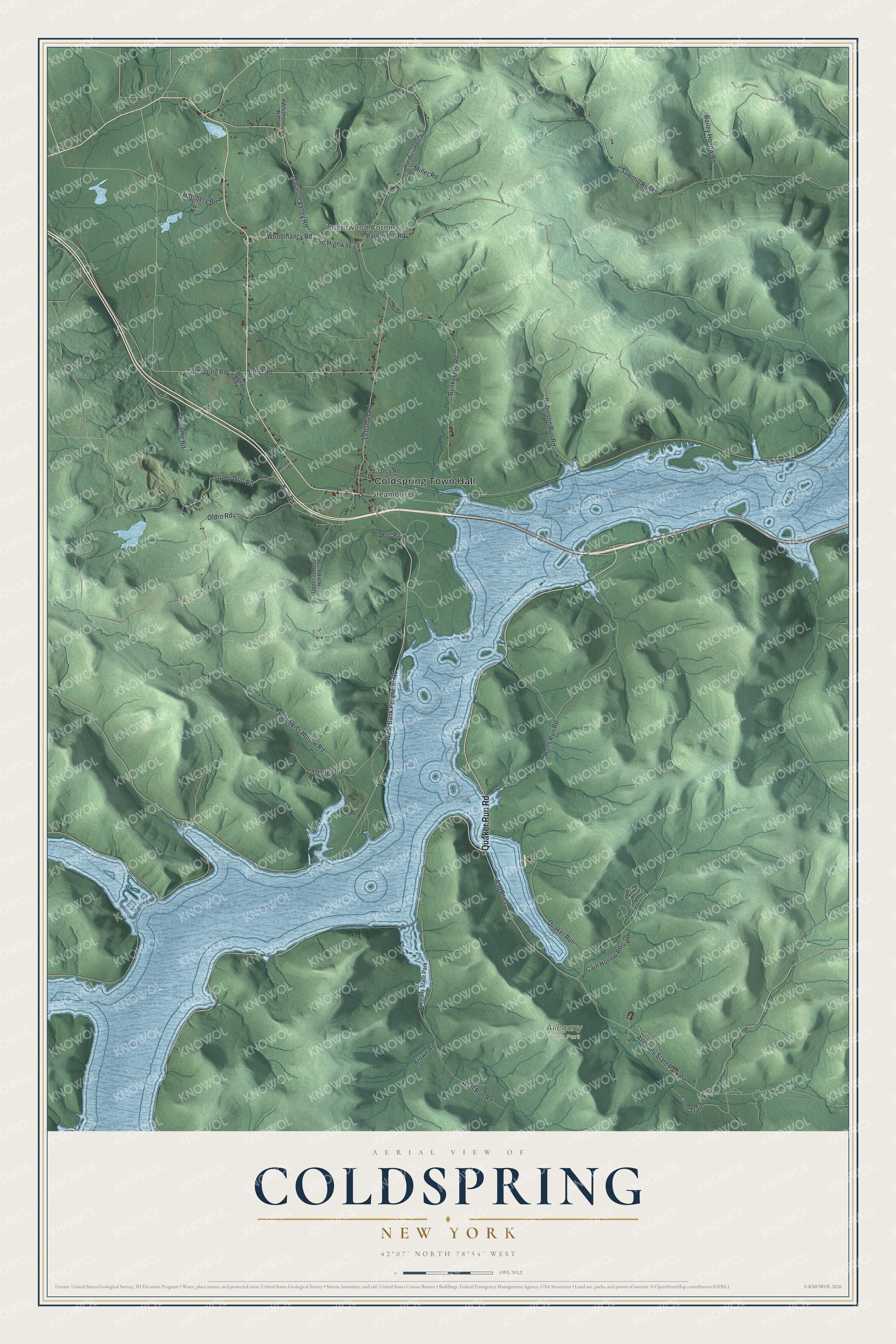 Watermarked full-map preview of Coldspring, New York
