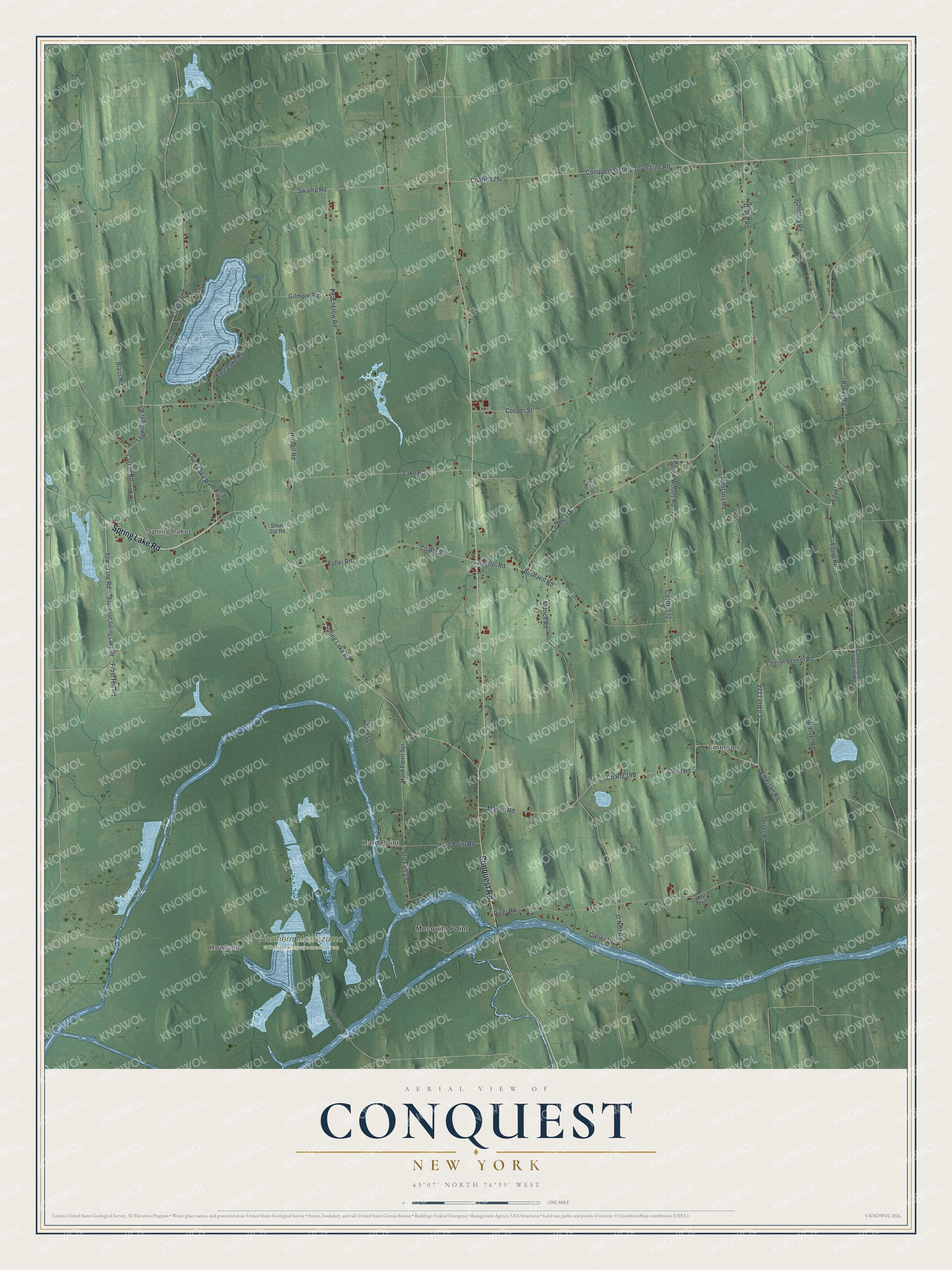 Watermarked full-map preview of Conquest, New York