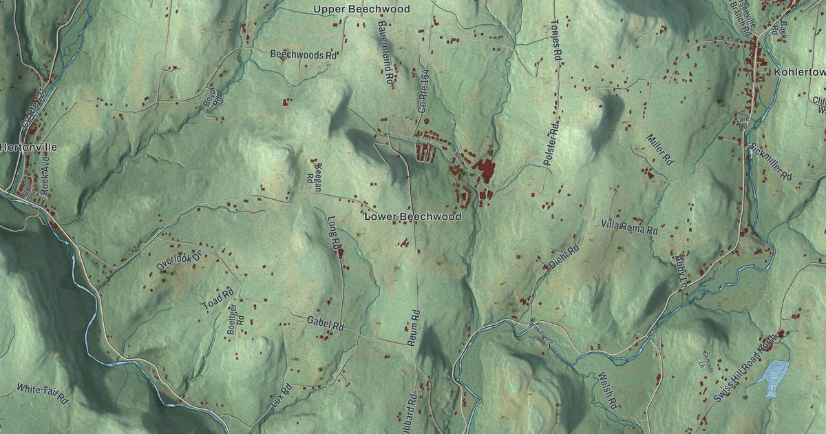 Map of Delaware, New York