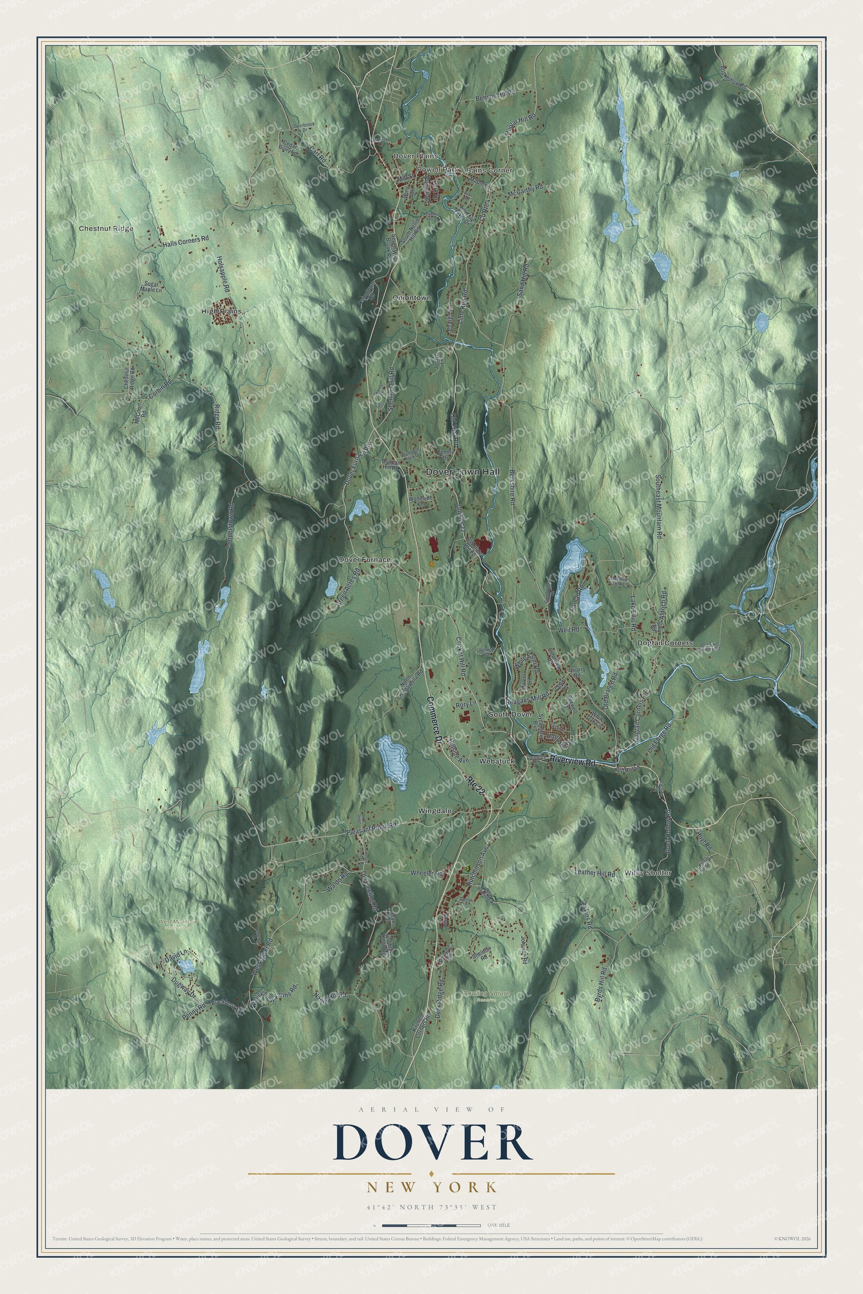 Watermarked full-map preview of Dover, New York