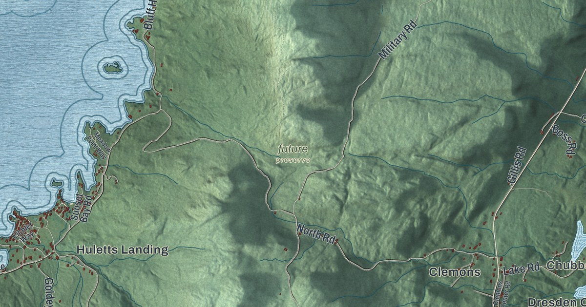 Map of Dresden, New York