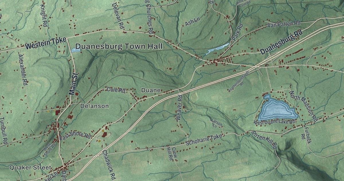 Map of Duanesburg, New York, Drawn Like an Old Atlas