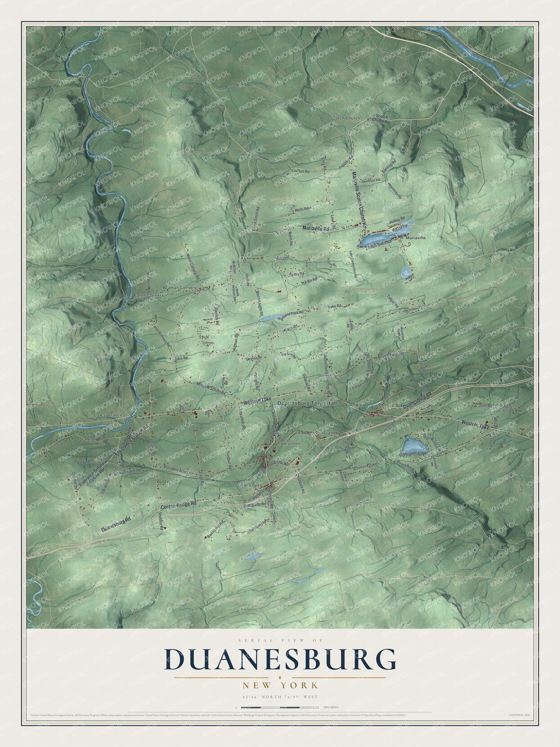 Watermarked full-map preview of Duanesburg, New York
