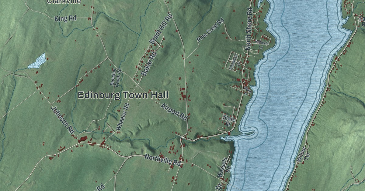 Map of Edinburg, New York, Drawn Like an Old Atlas