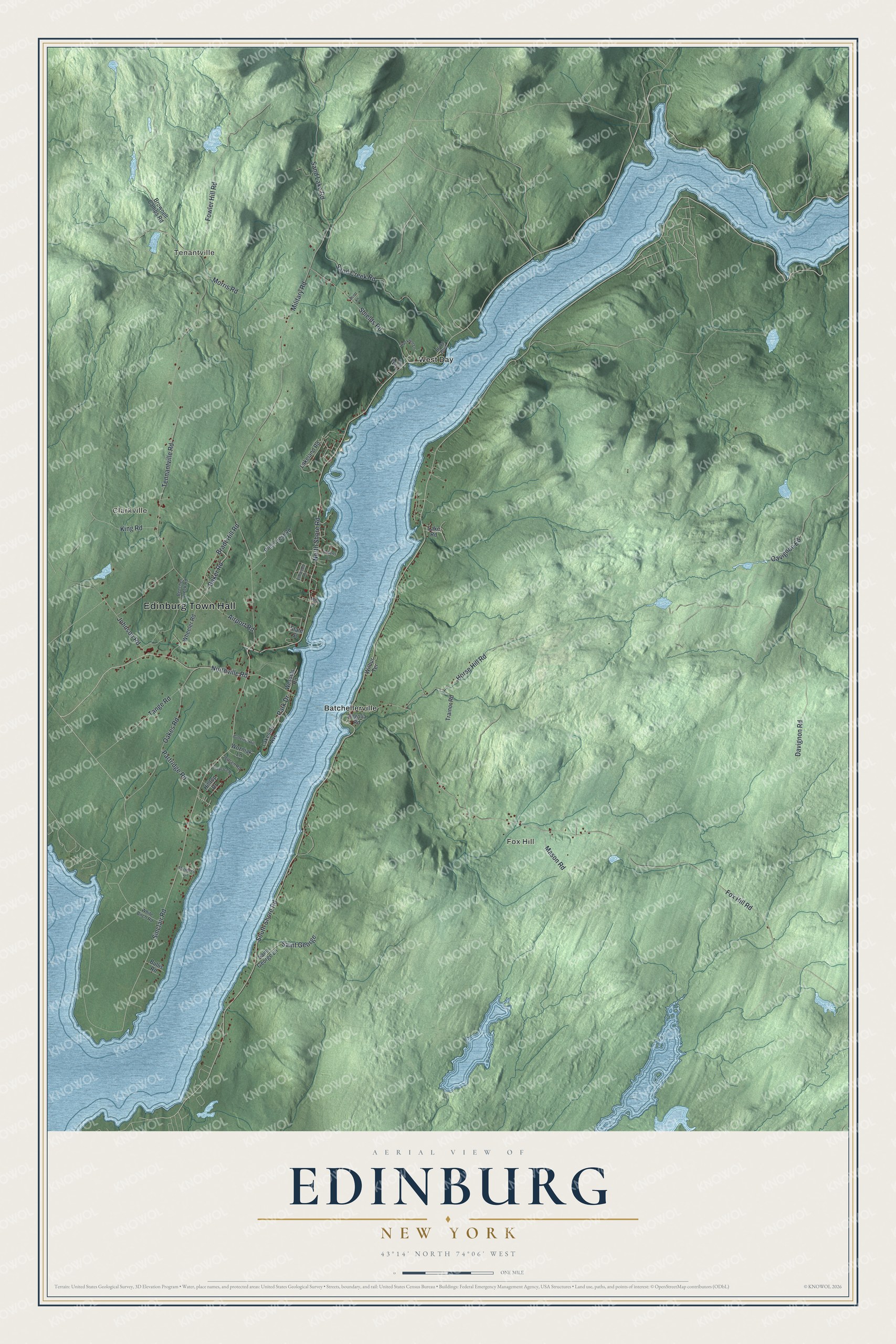 Watermarked full-map preview of Edinburg, New York