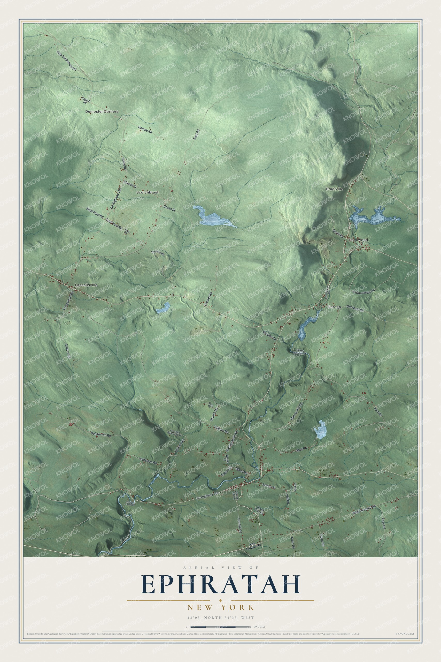 Watermarked full-map preview of Ephratah, New York