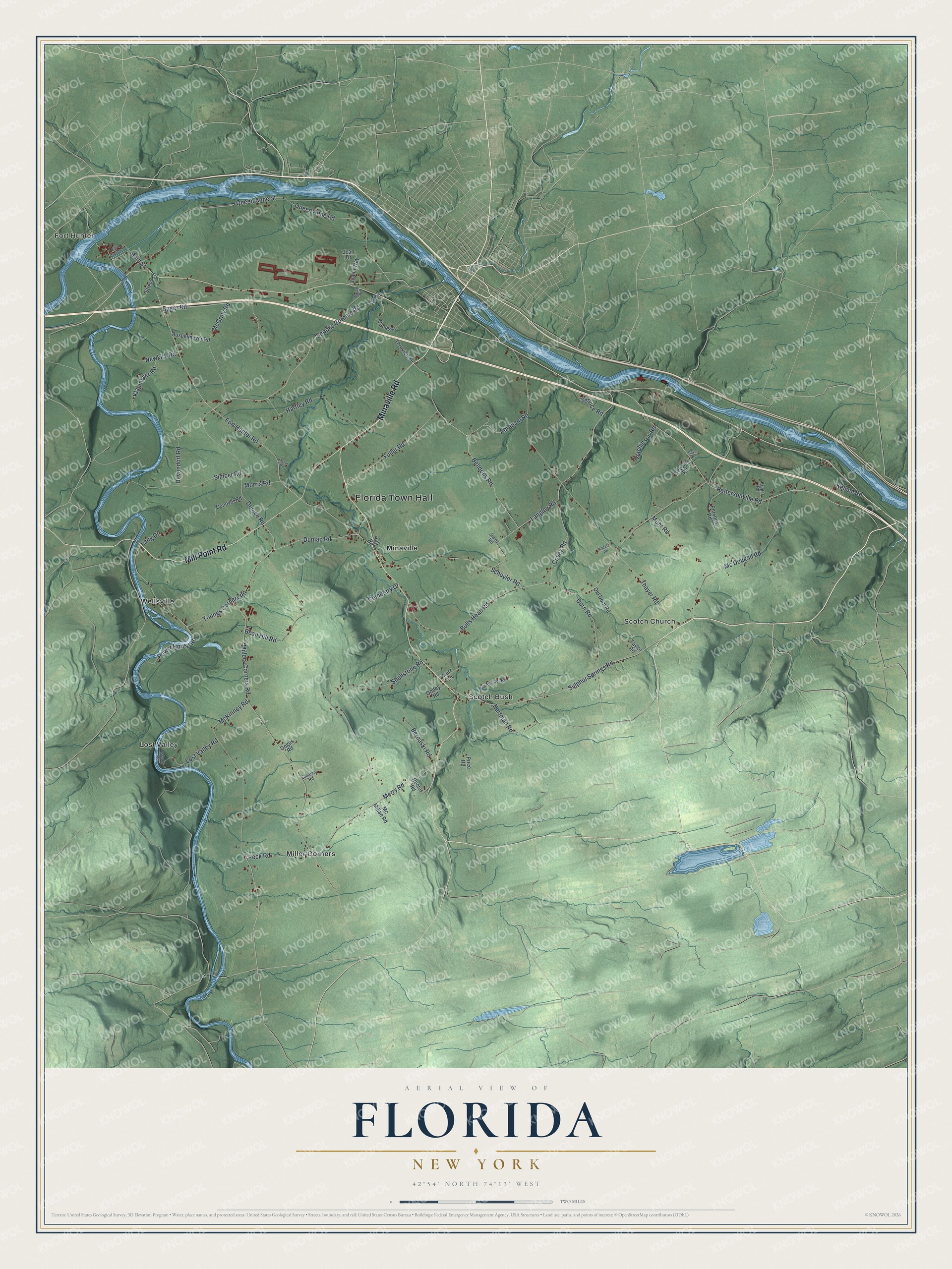 Watermarked full-map preview of Florida, New York