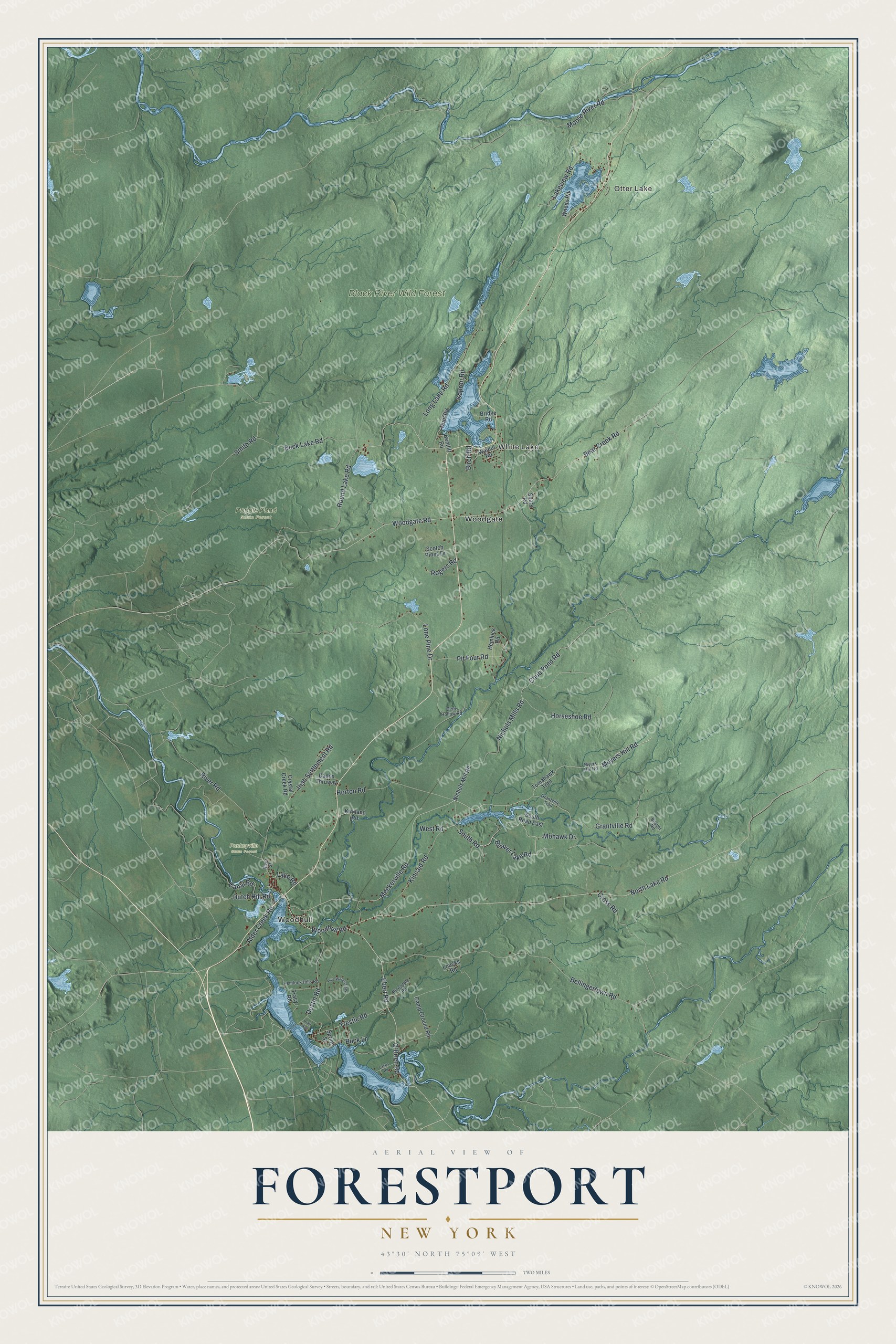 Watermarked full-map preview of Forestport, New York
