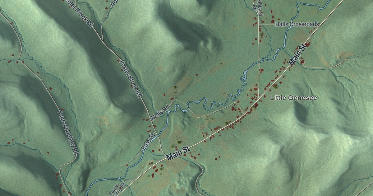Map of Genesee, New York