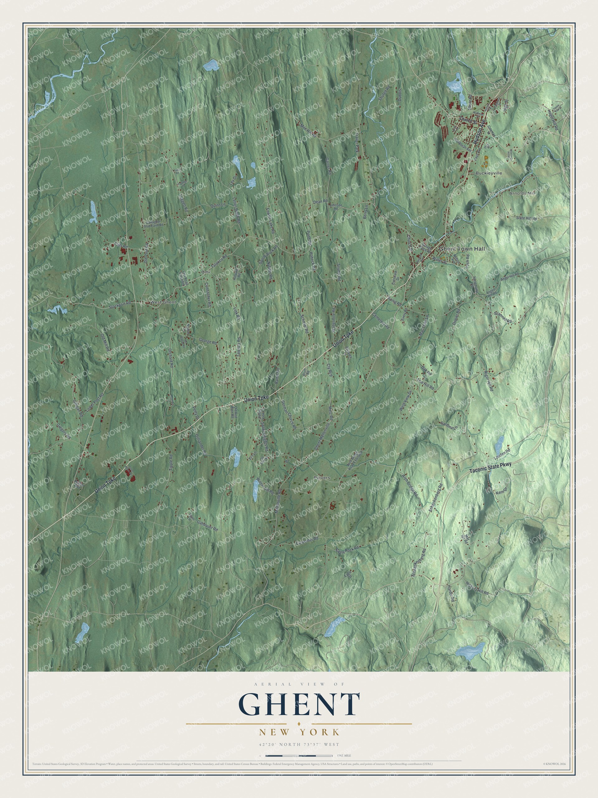 Watermarked full-map preview of Ghent, New York