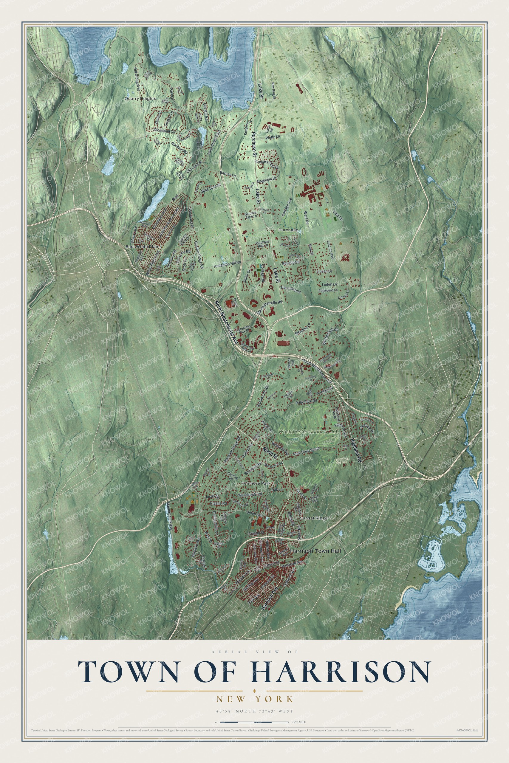 Watermarked full-map preview of Harrison, New York
