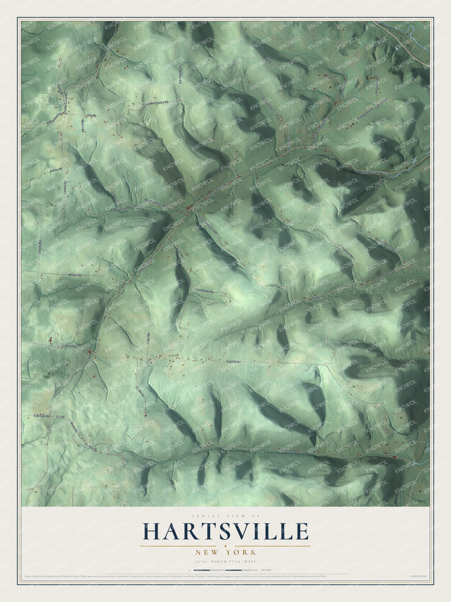 Watermarked full-map preview of Hartsville, New York