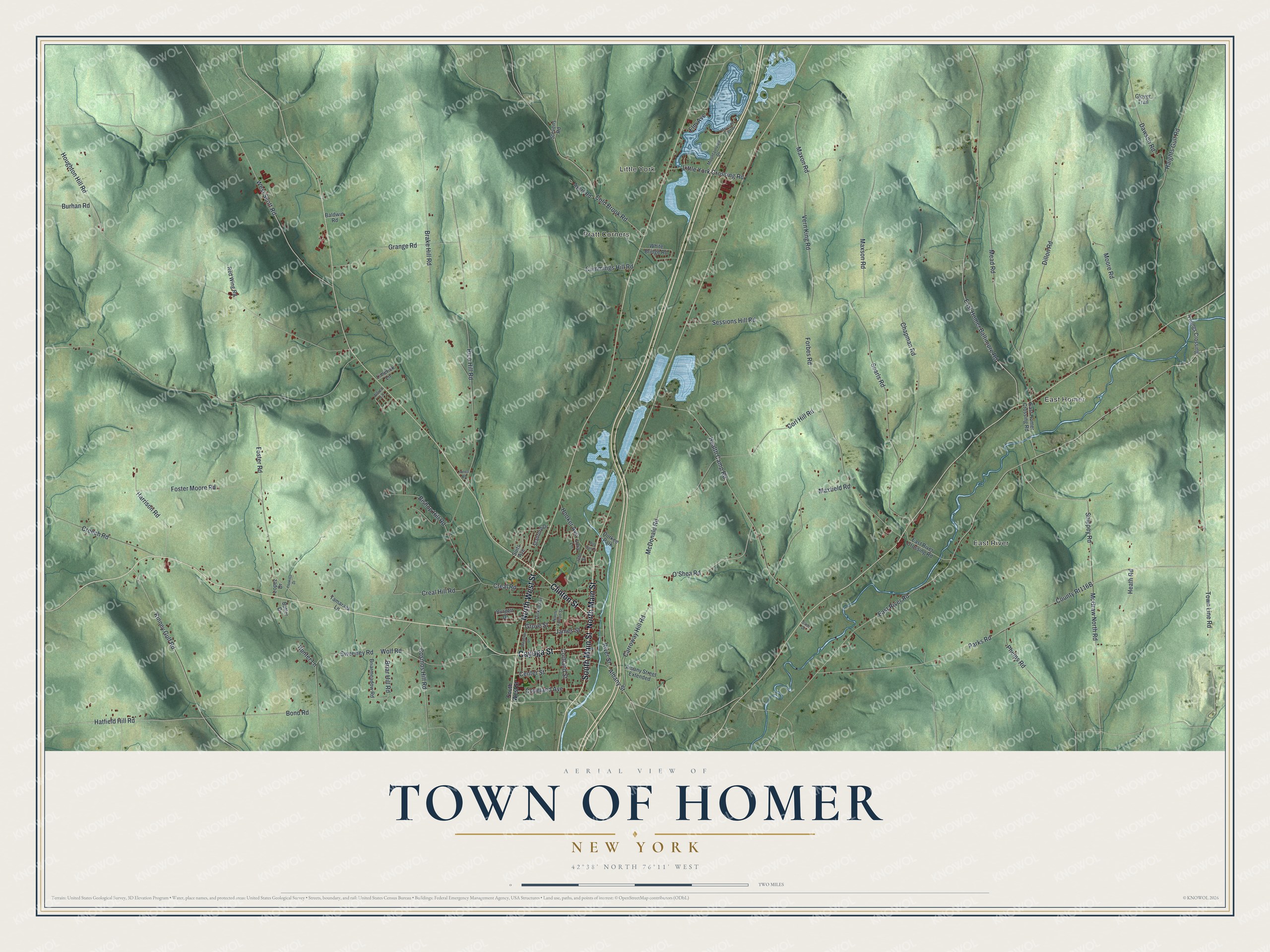 Watermarked full-map preview of Homer, New York