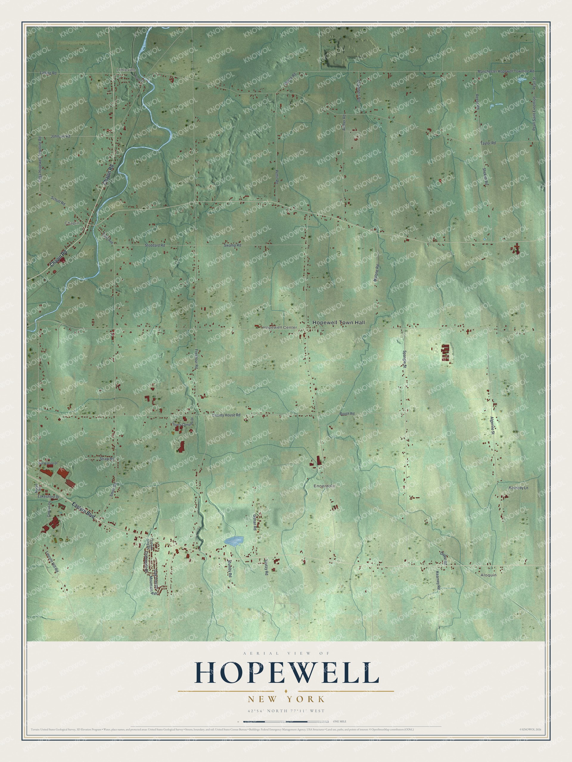 Watermarked full-map preview of Hopewell, New York