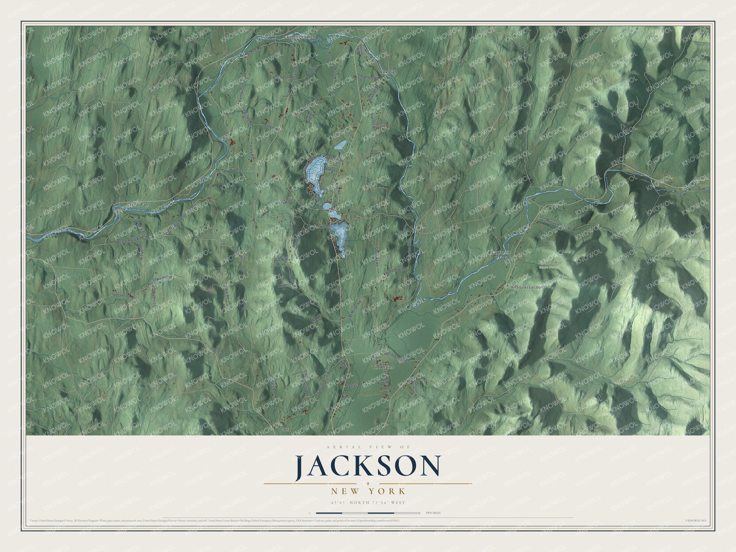 Watermarked full-map preview of Jackson, New York