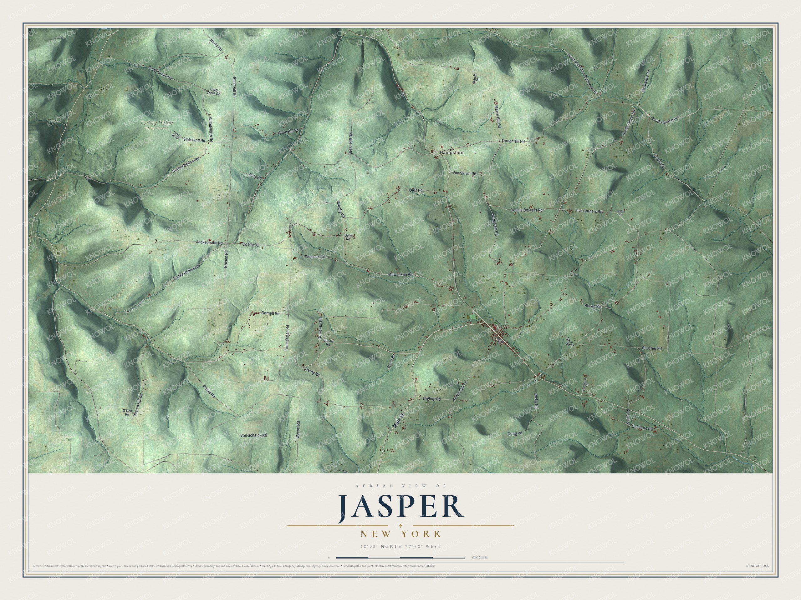 Watermarked full-map preview of Jasper, New York