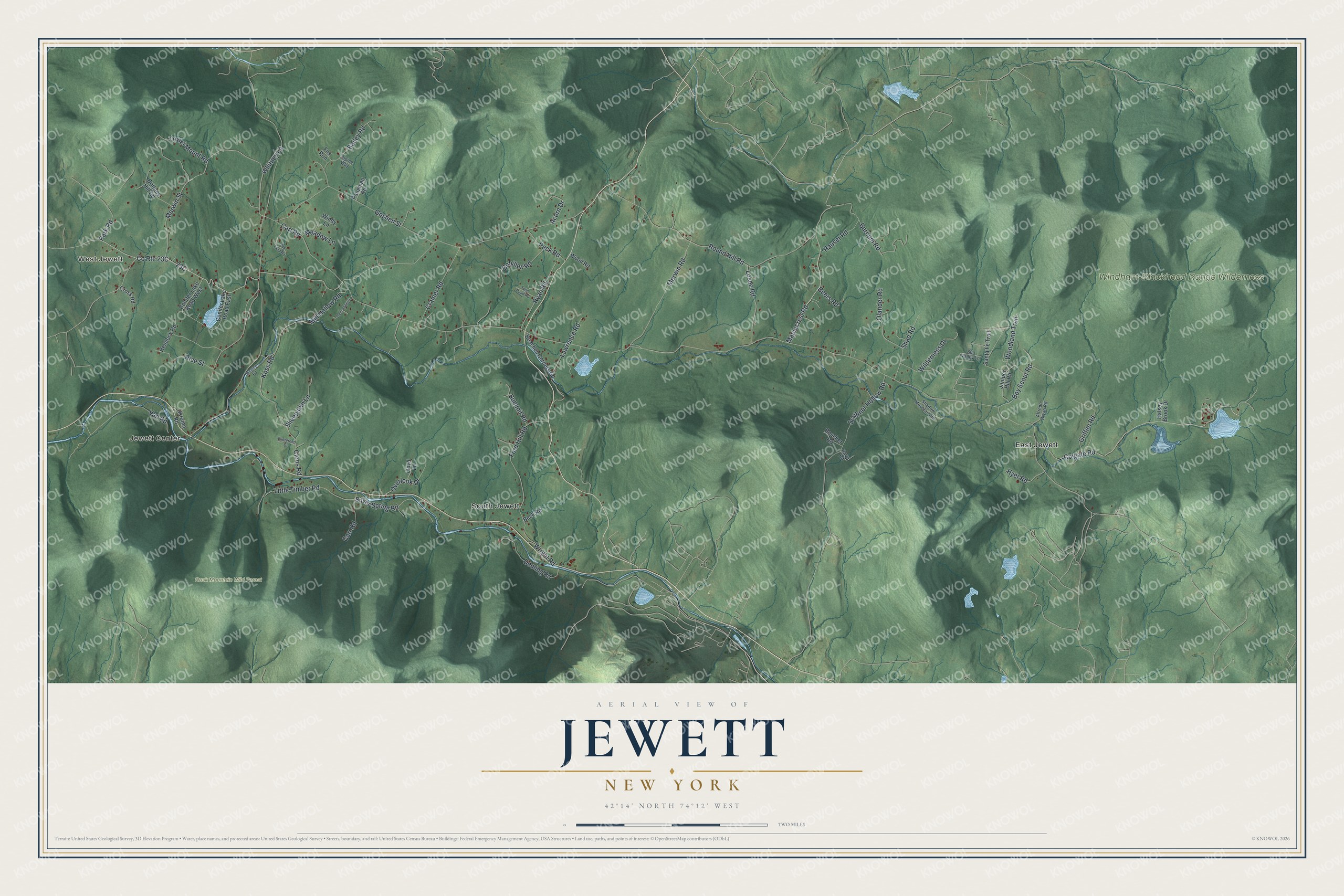 Watermarked full-map preview of Jewett, New York