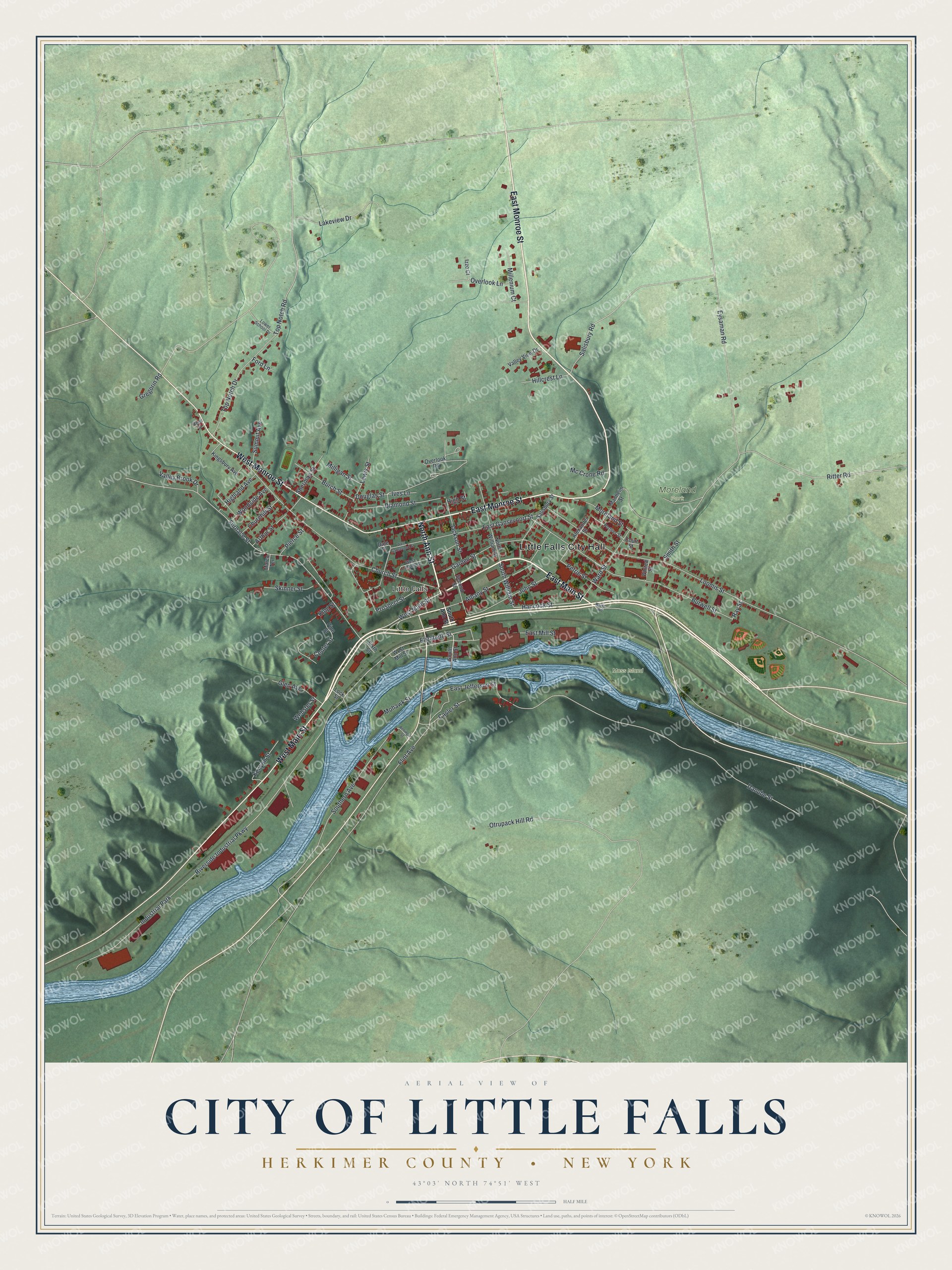 Watermarked full-map preview of Little Falls, New York