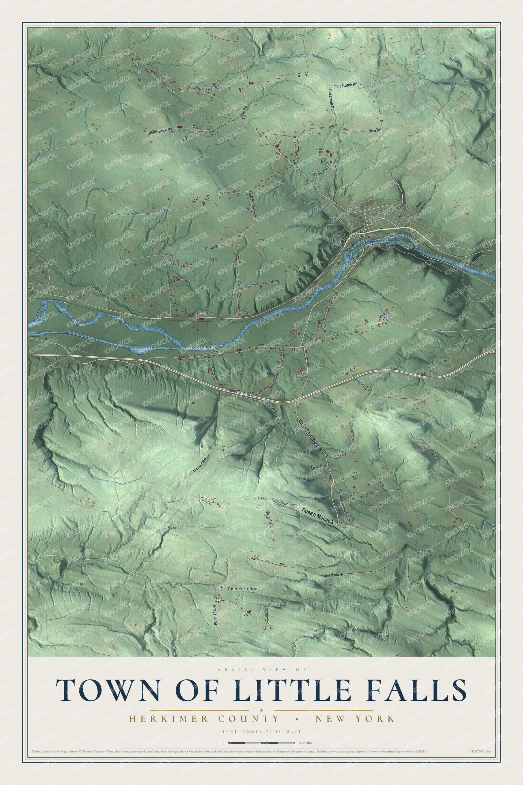 Watermarked full-map preview of Little Falls, New York