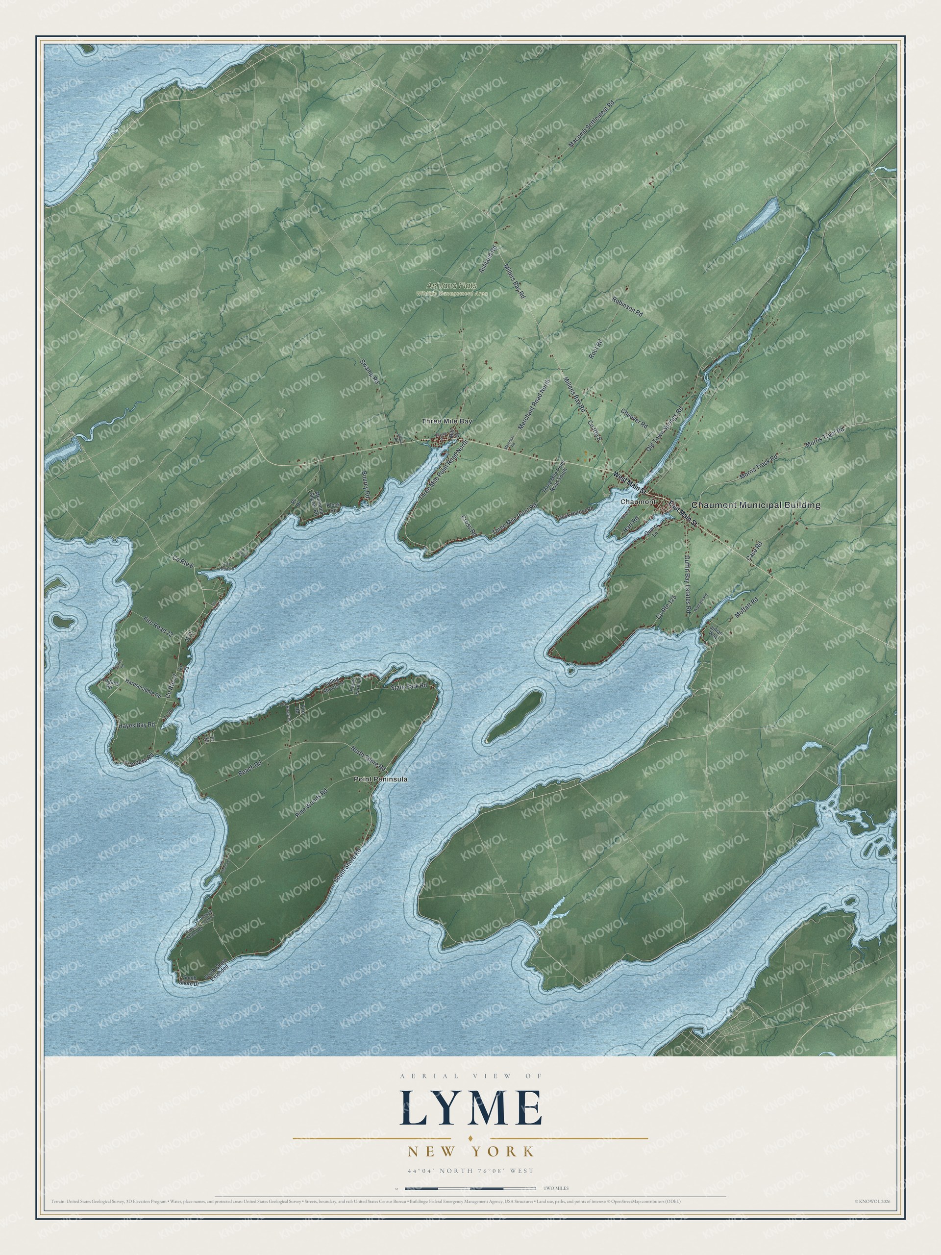 Watermarked full-map preview of Lyme, New York