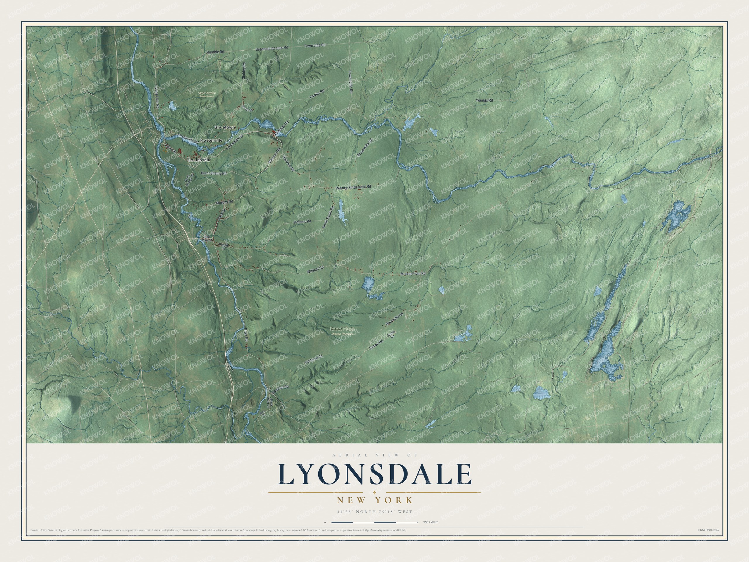 Watermarked full-map preview of Lyonsdale, New York