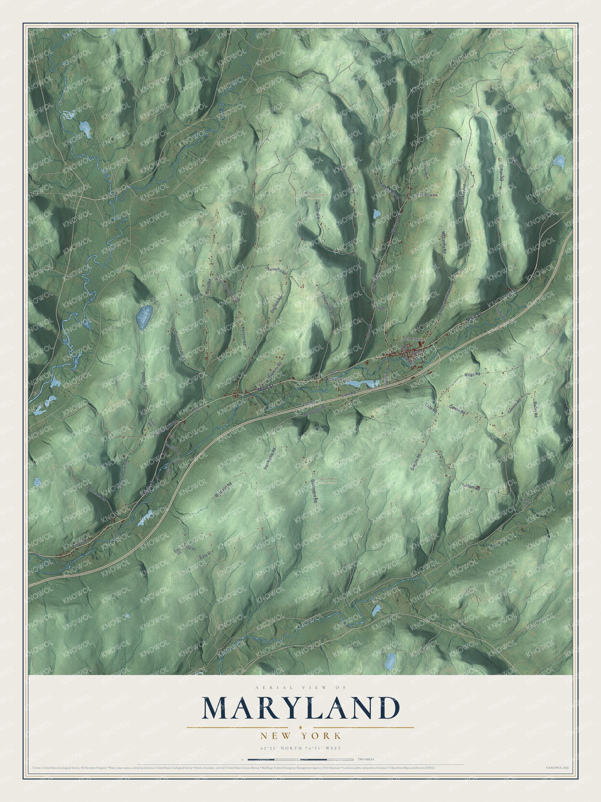 Watermarked full-map preview of Maryland, New York