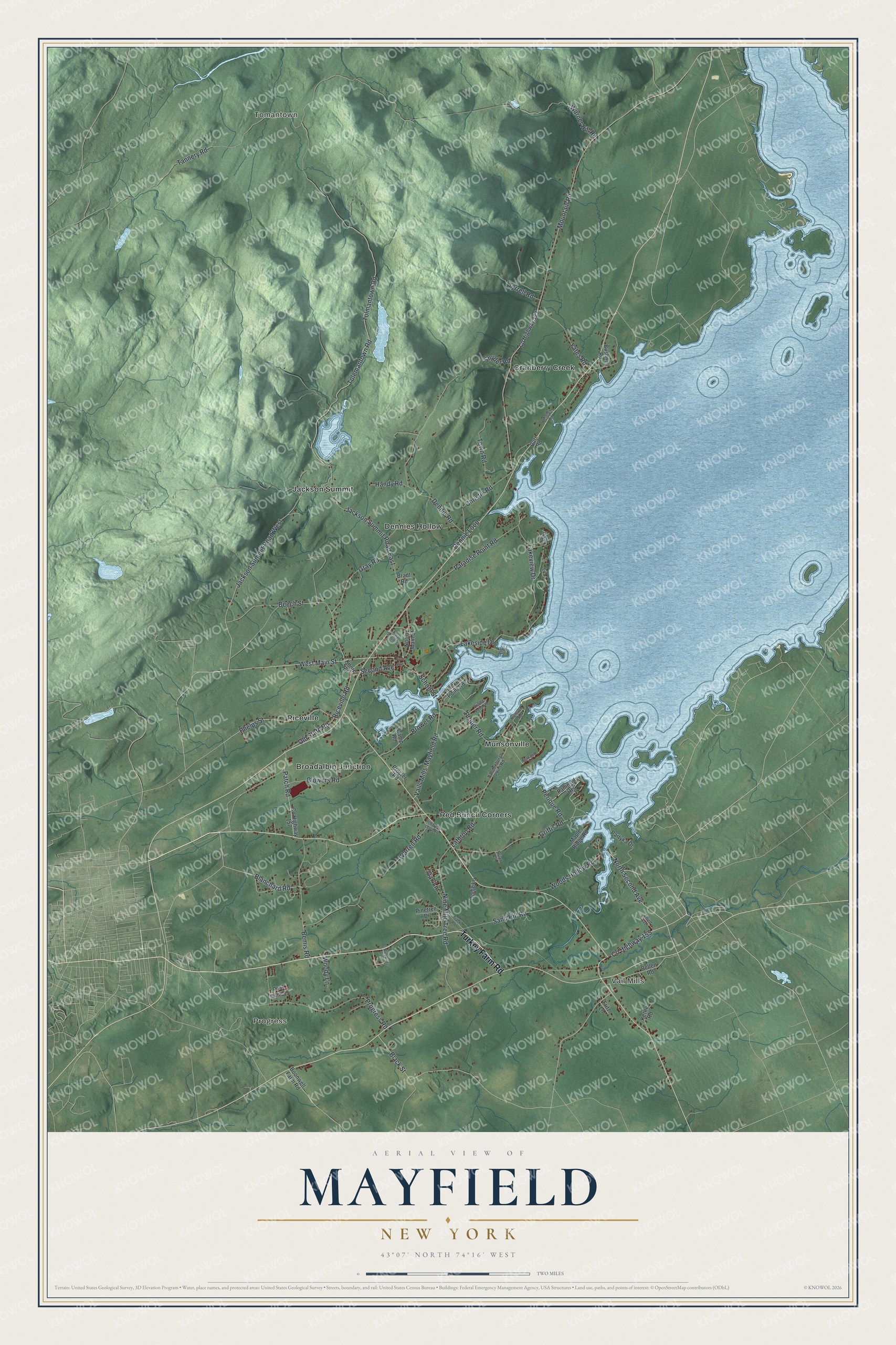 Watermarked full-map preview of Mayfield, New York