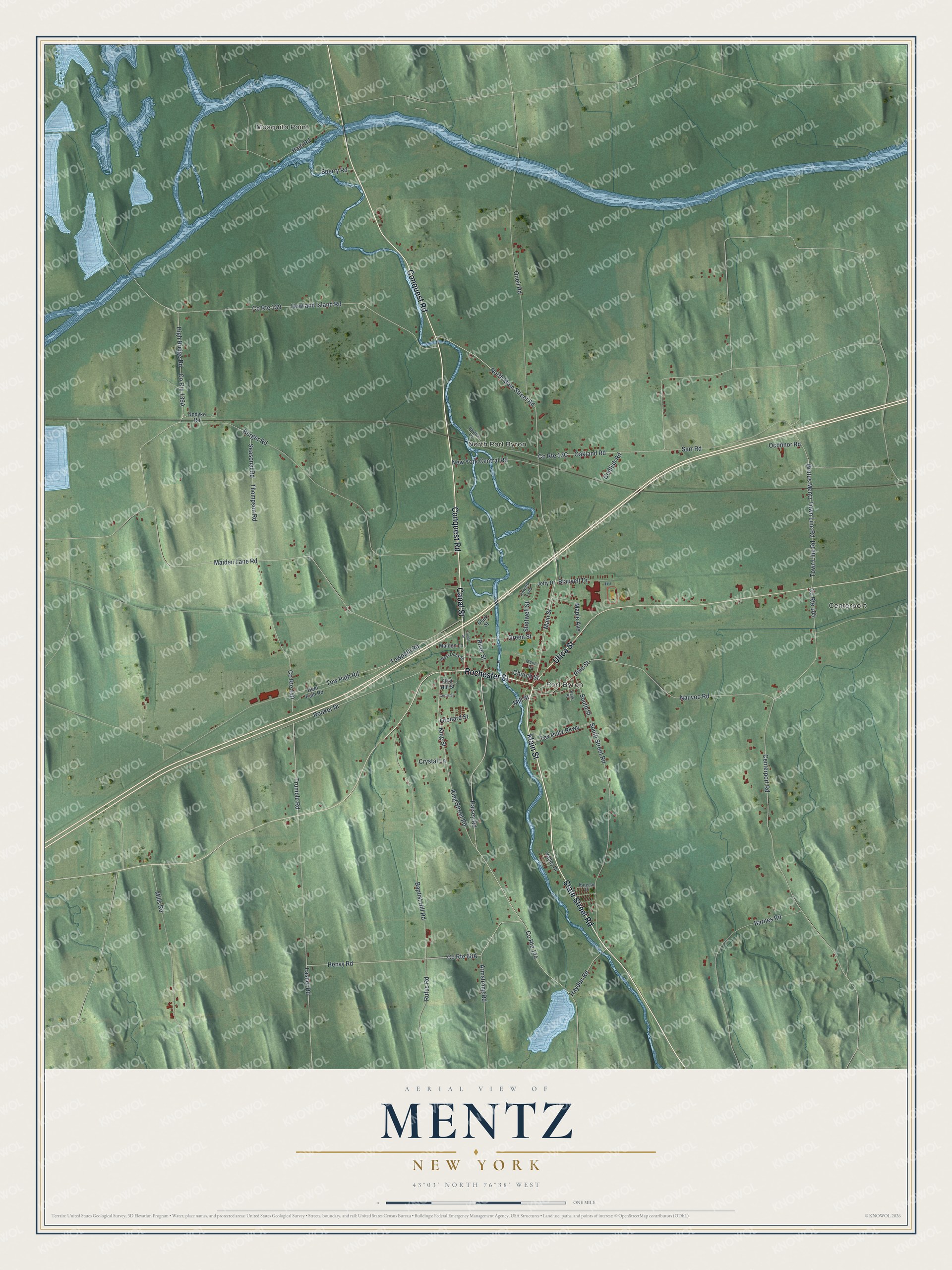 Watermarked full-map preview of Mentz, New York