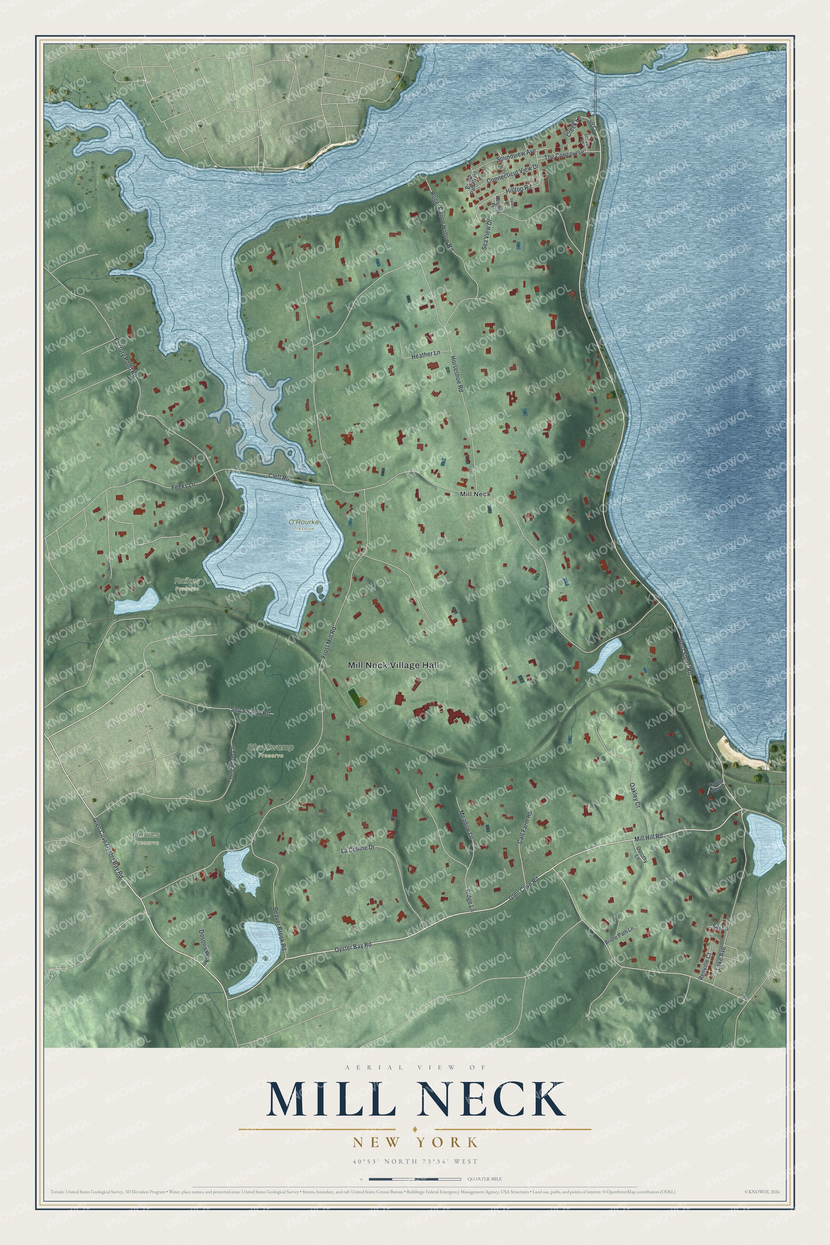 Watermarked full-map preview of Mill Neck, New York