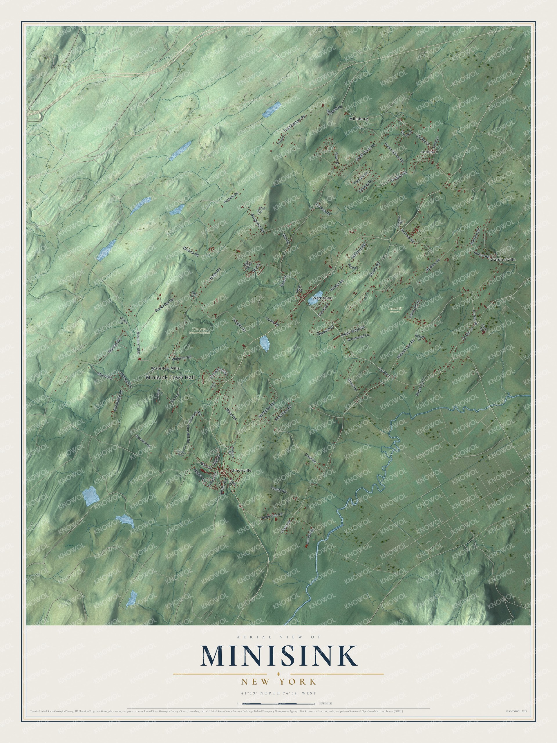 Watermarked full-map preview of Minisink, New York